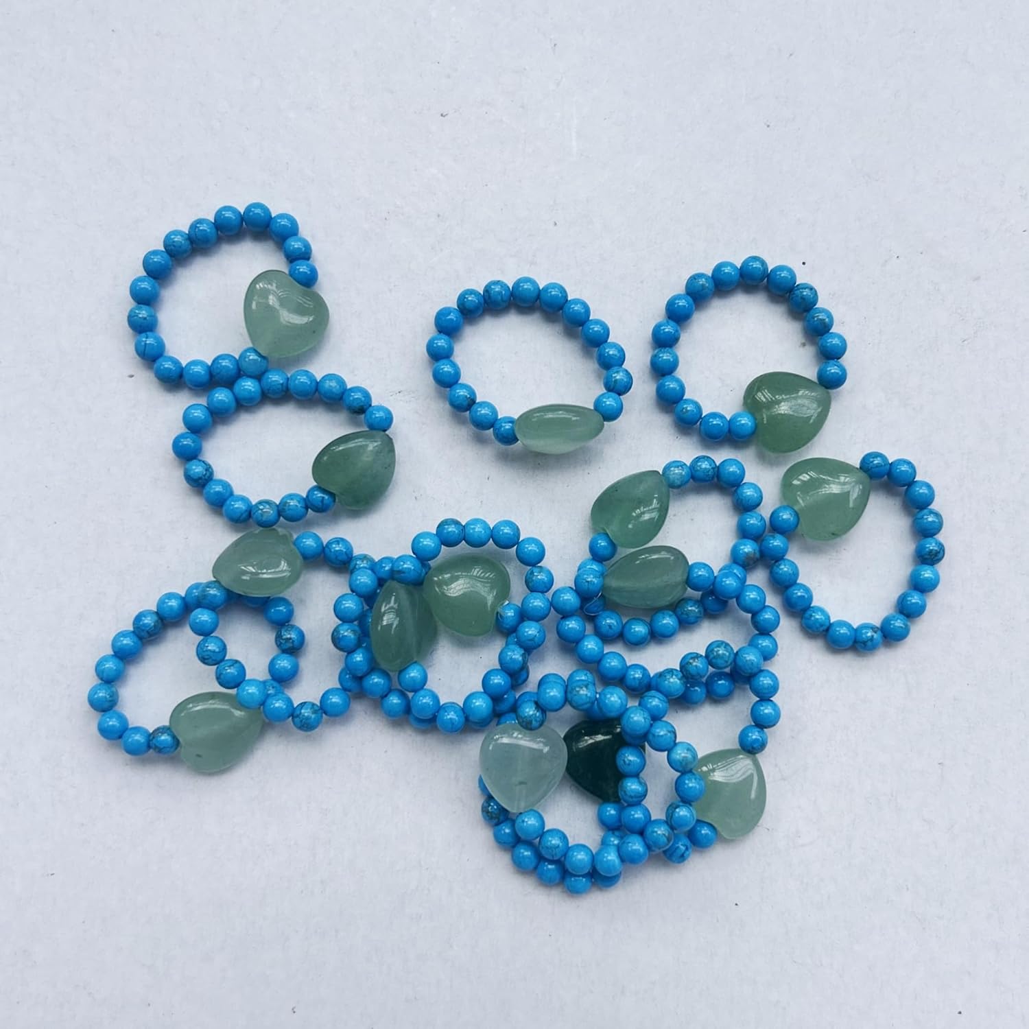 2Pcs Love Heart Ball Crystals Healing Stones Set