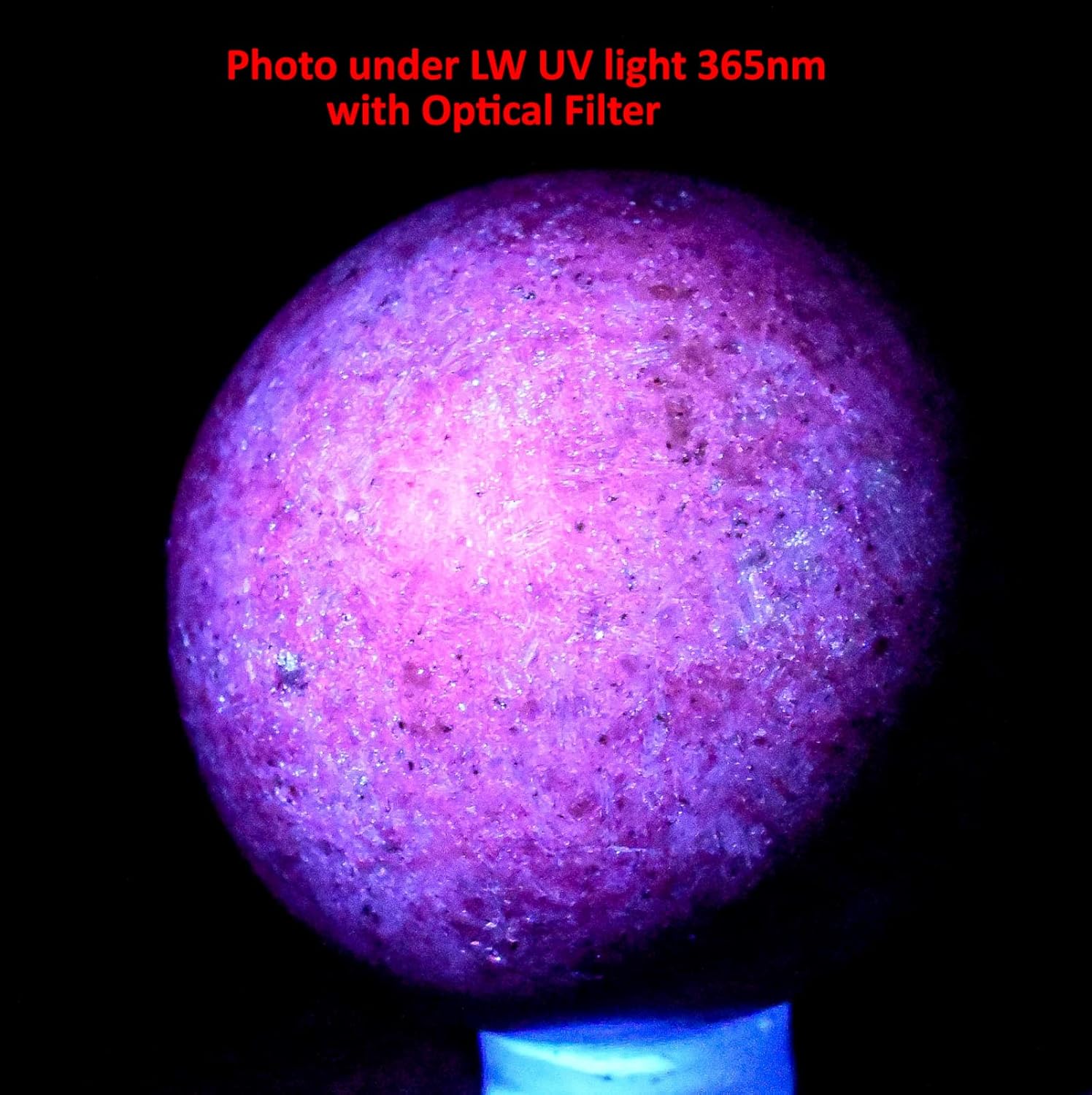 43mm Rich Blue Dumortierite Decor Sphere with Stand - Peru