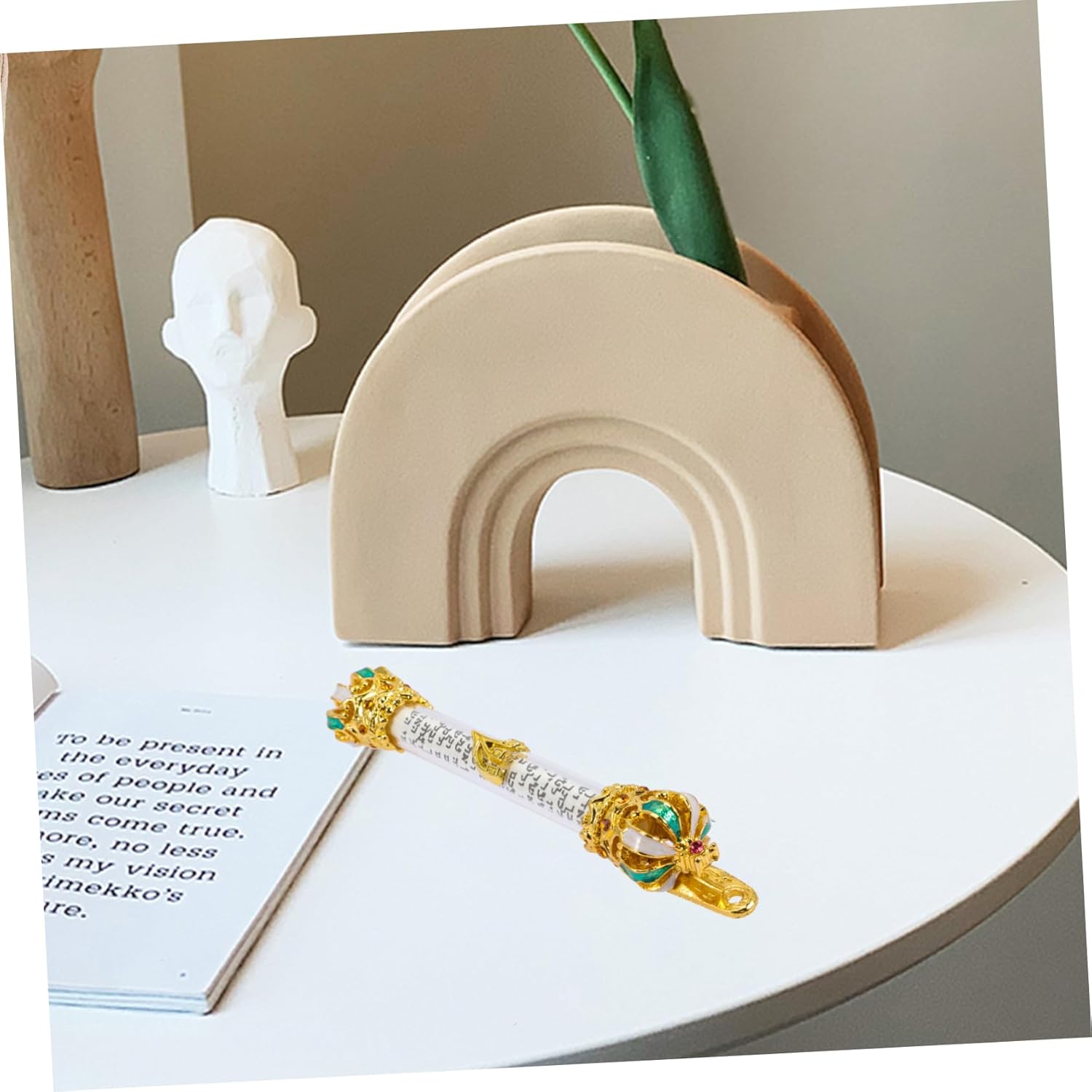 Elegant 6-Inch Metal Mezuzah Scroll for Door