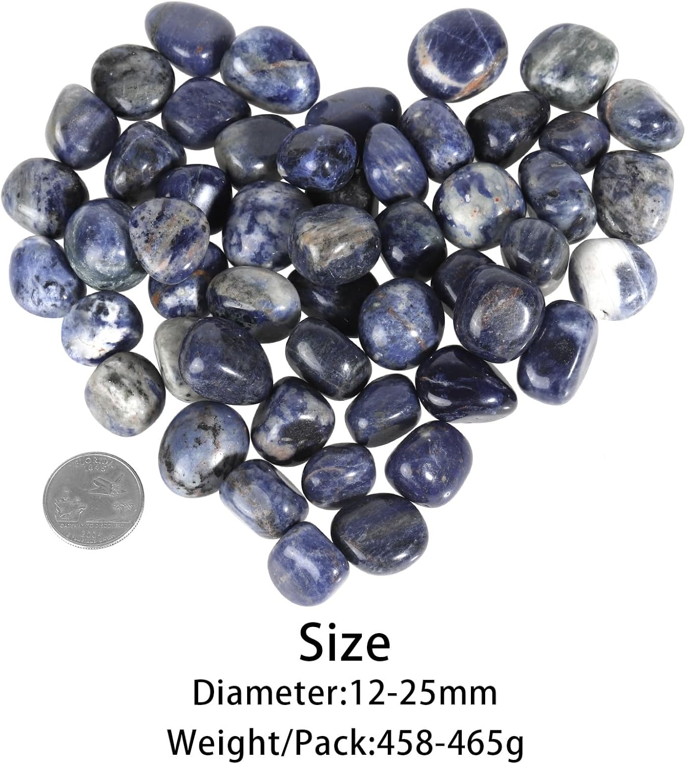 Rockcloud Sodalite Natural Tumbled Crushed Stones 1 lb