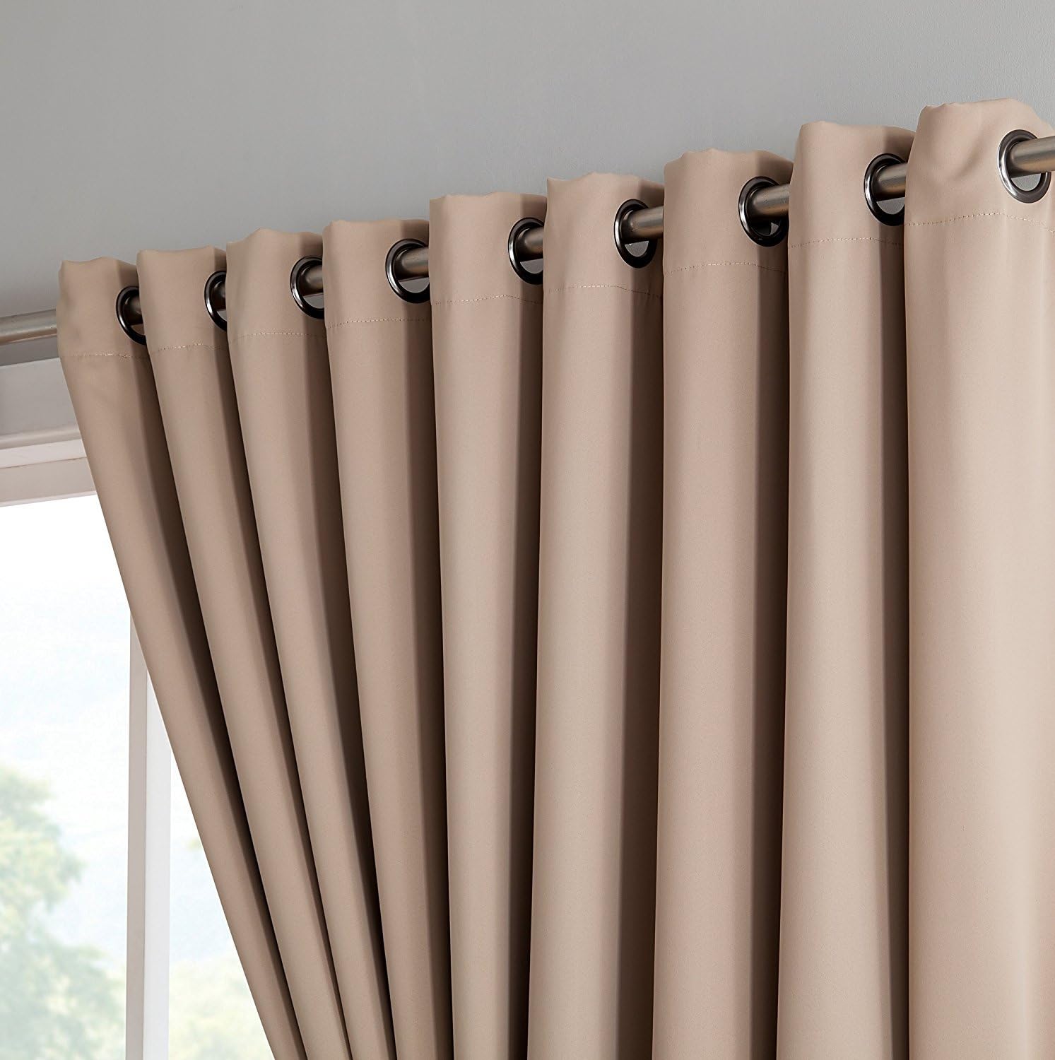 Warm Home Designs 102 X 84 Taupe Blackout Curtains Panel