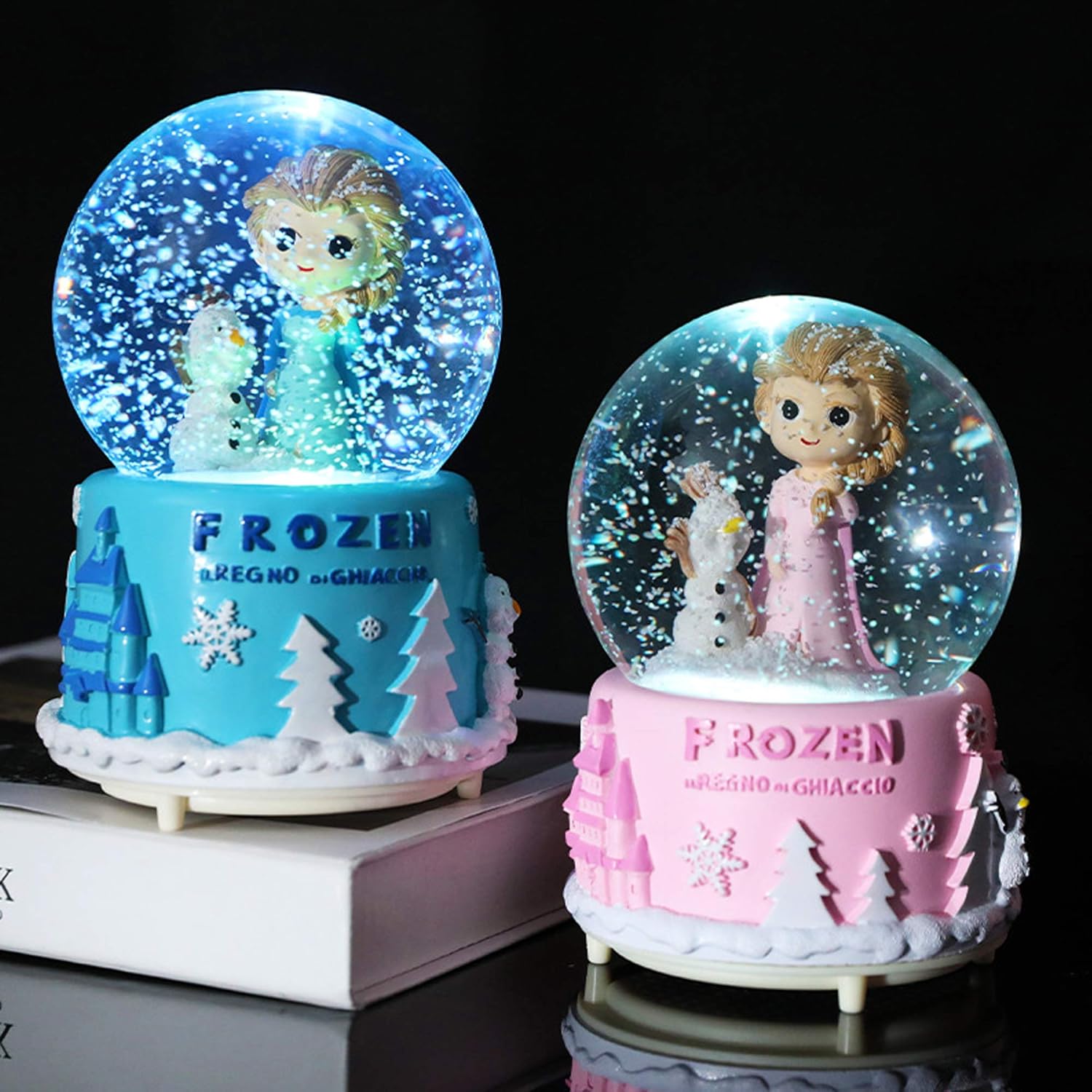 VECU Snow Globe for Kids with Music and Lights