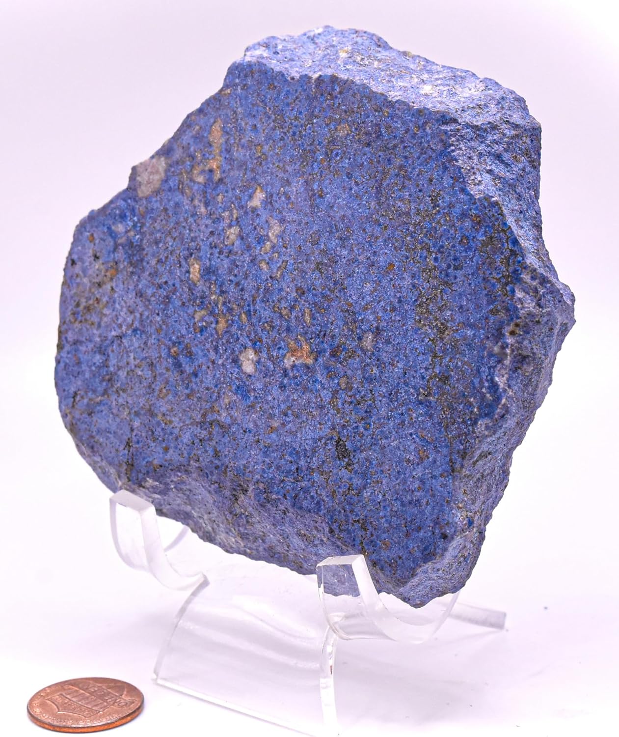 36 Inch Rich Blue Dumortierite with Quartz Inclusions Natural Gemstone Slab - Peru