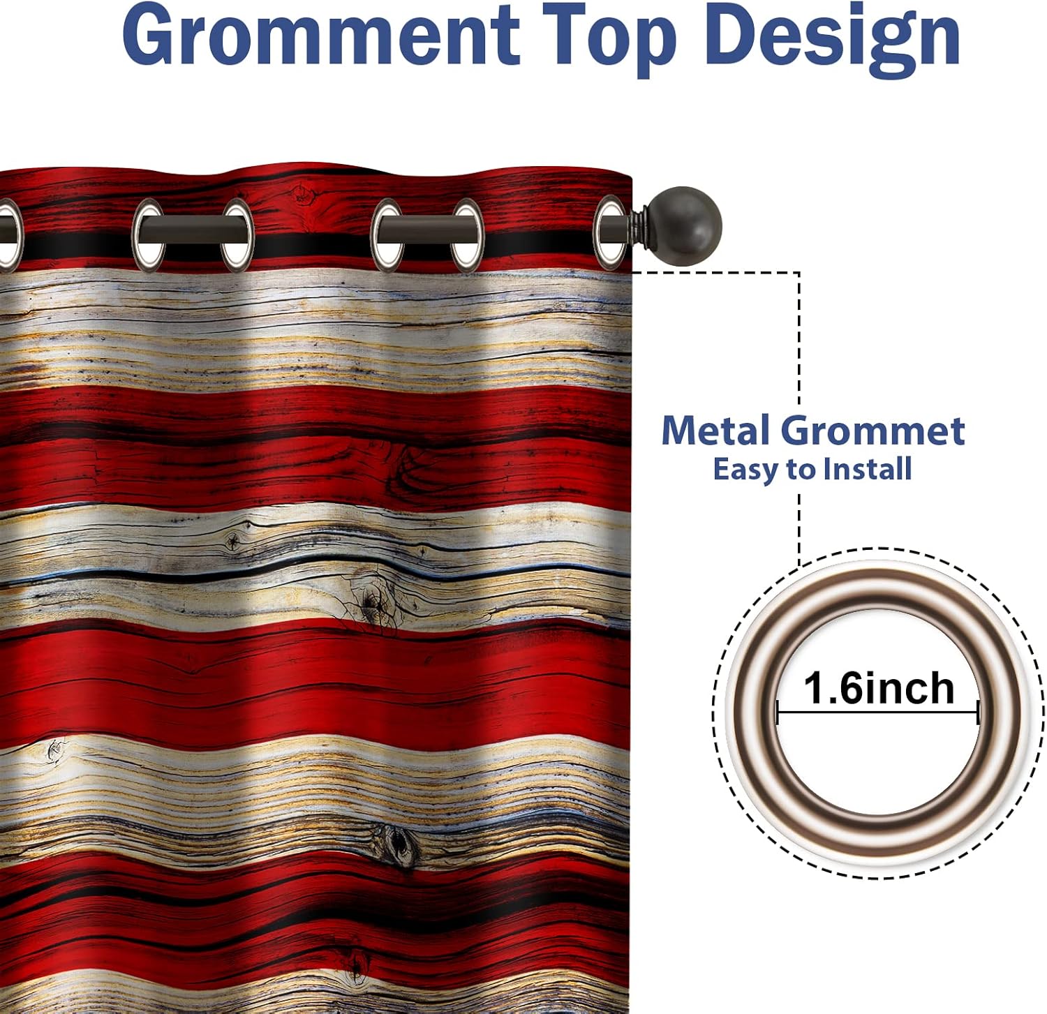 Jekeno 2 Panel Blackout Curtains with Grommets 52x84