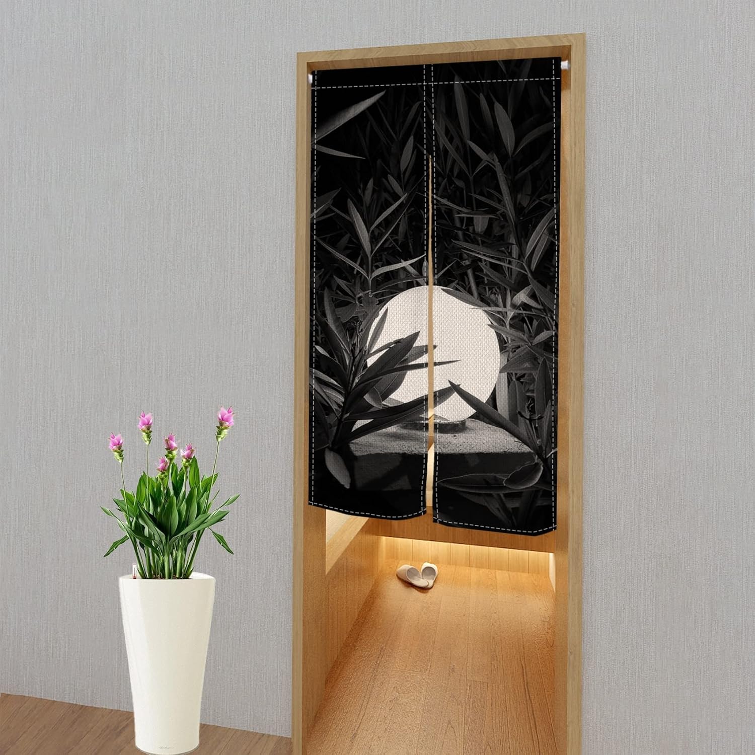 Leowefowa Japanese Noren Curtain 34x60inch Privacy Divider