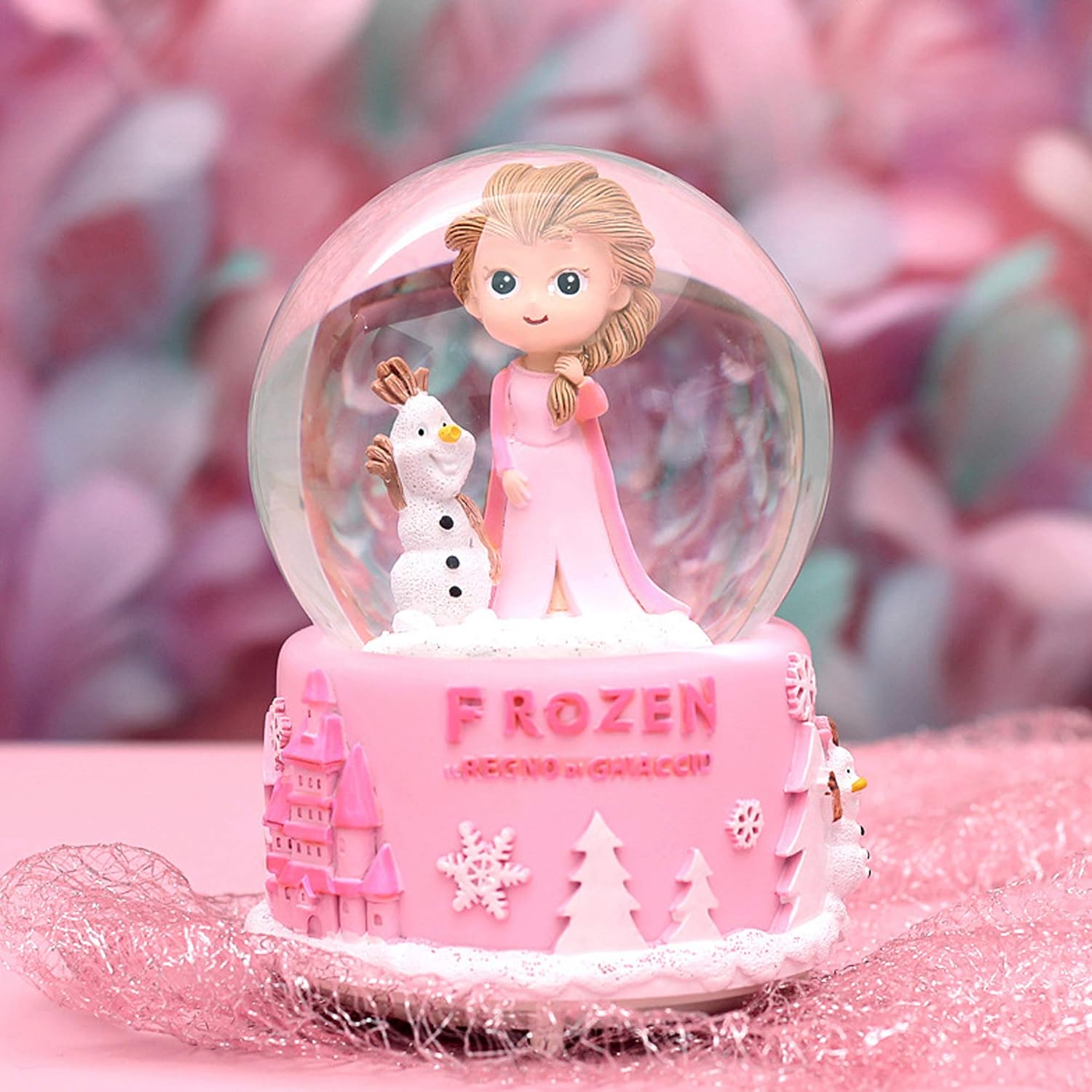 VECU Snow Globe for Kids with Music and Lights