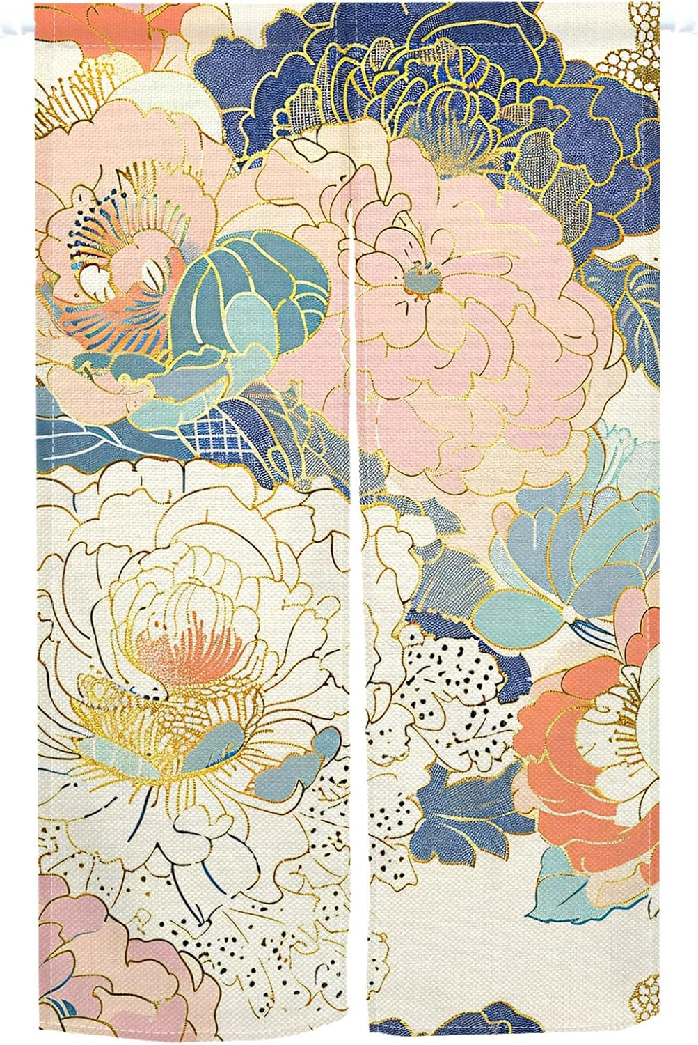 Japanese Noren Door Curtain Boho Style Floral Print Panel 335x559
