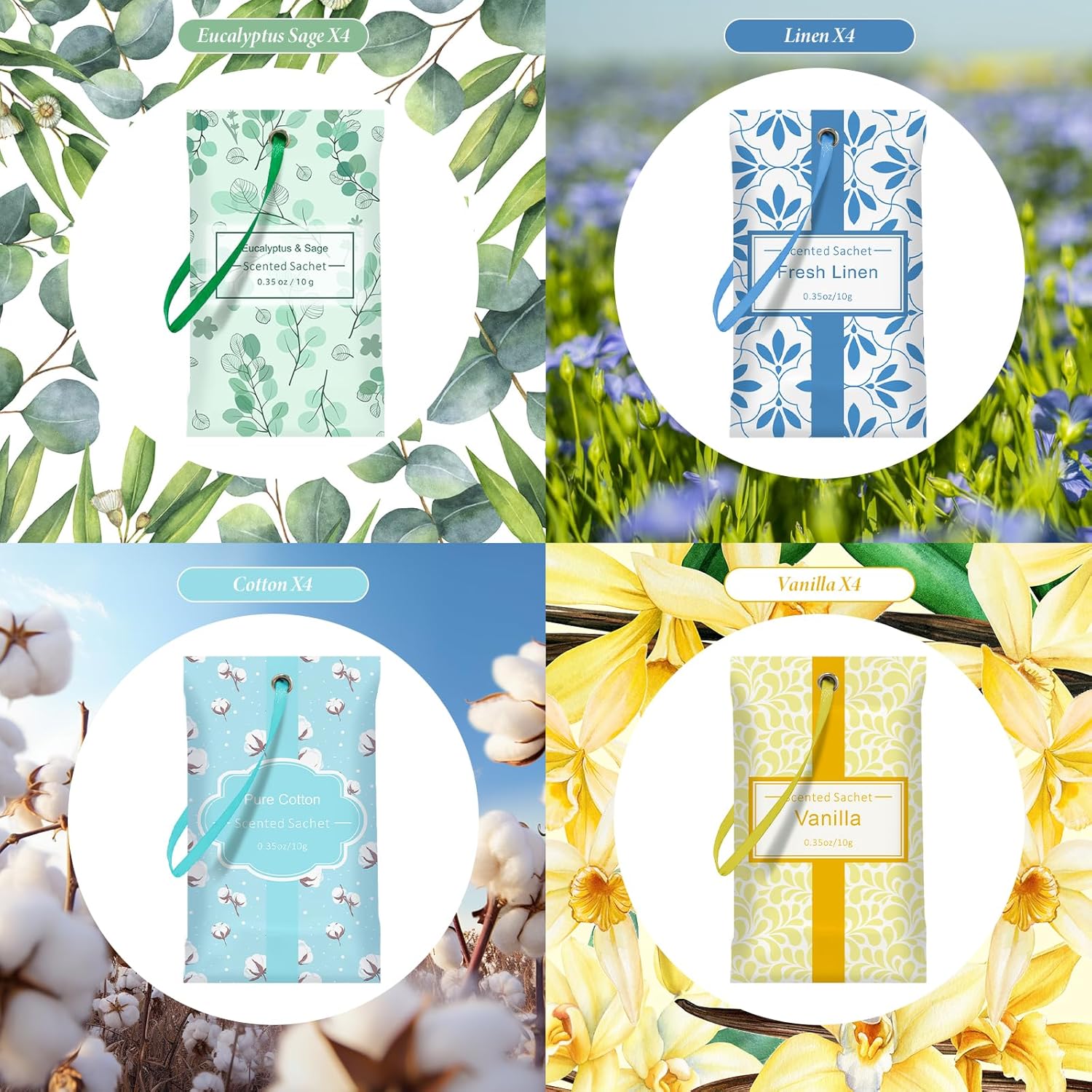 SCENTORINI Home Fragrance Sachets Pack of 16
