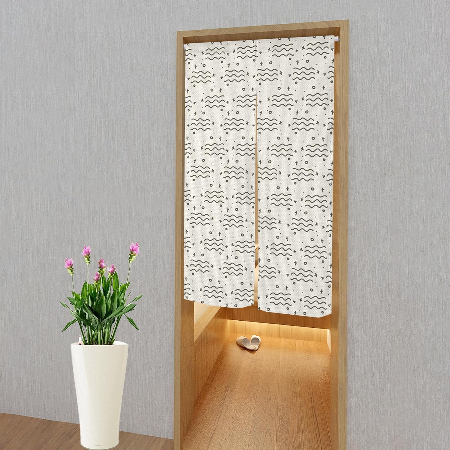 Long Japanese Noren Door Curtain for Privacy and Style
