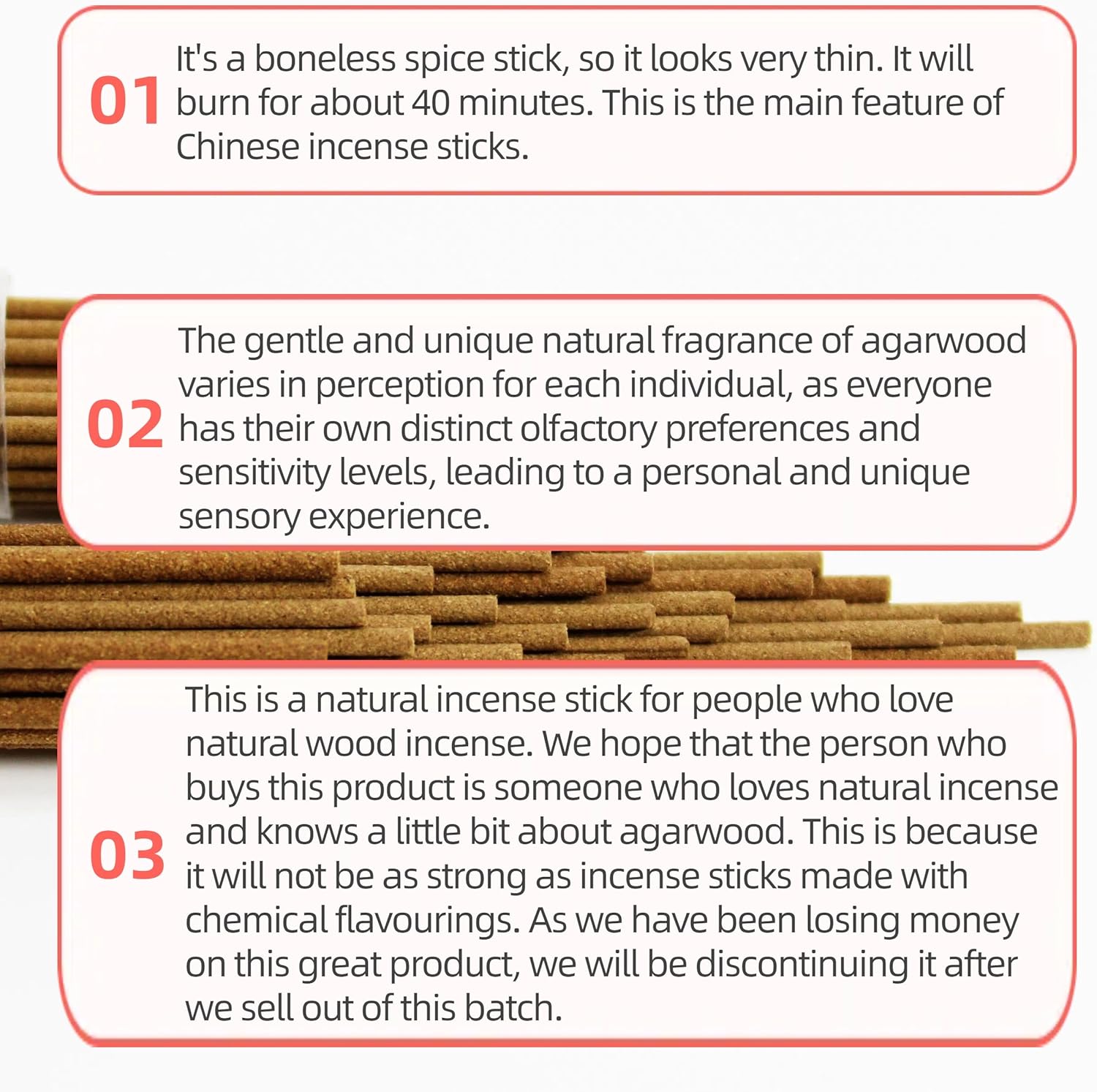 QINAN Series Natural Oud Incense Sticks 120 Sticks Pack