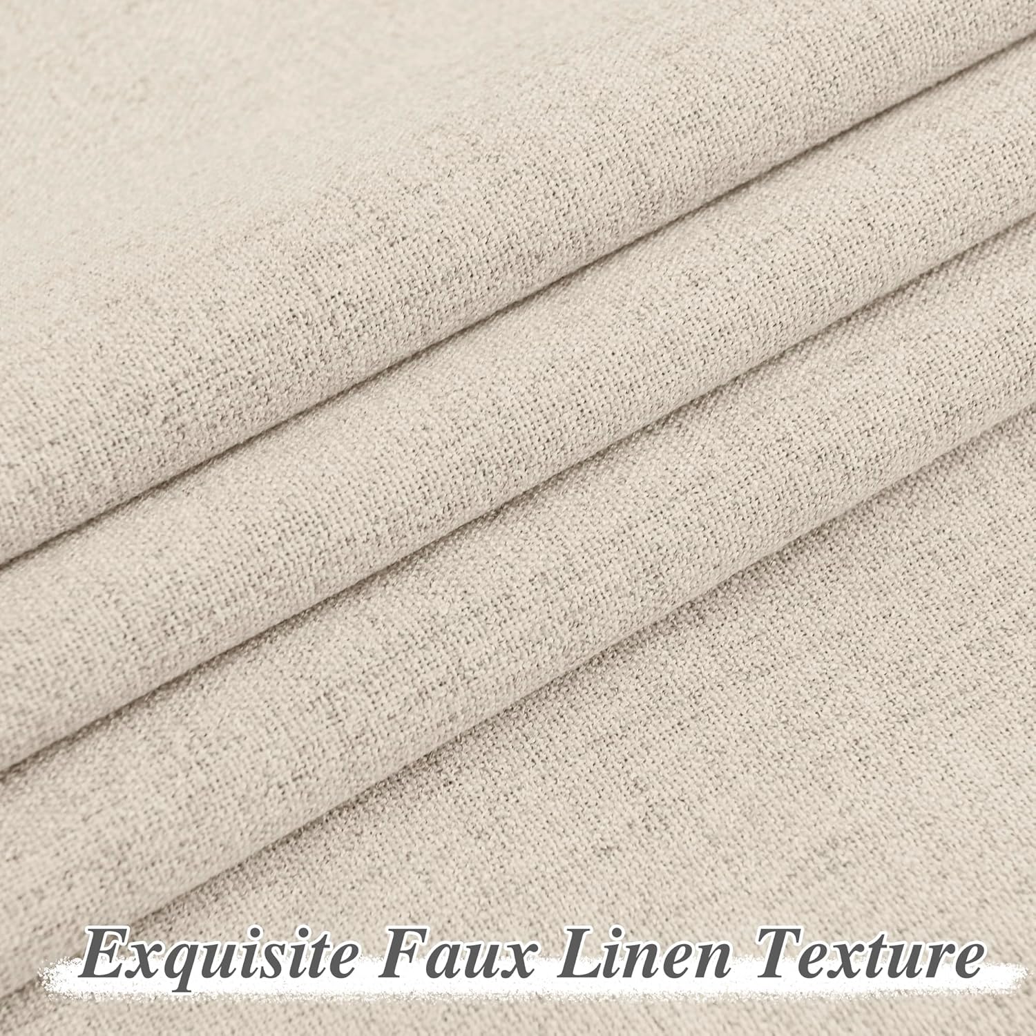StangH Pinch Pleat Linen Curtains 1 Panel Blackout