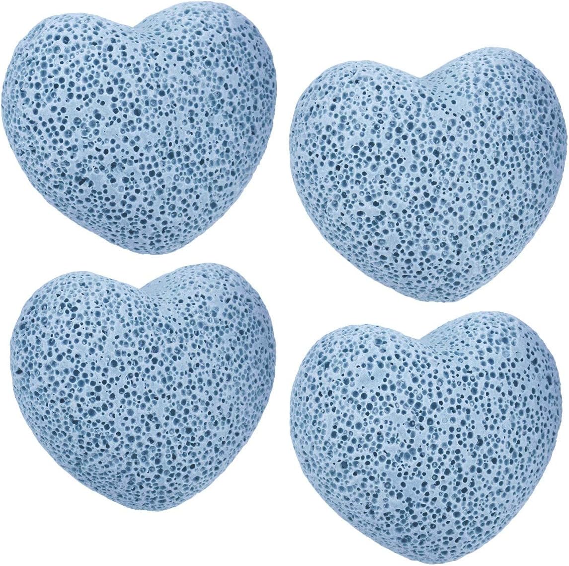 SUNYIK Lava Rock Puffy Heart Diffuser Set Blue Pack of 5