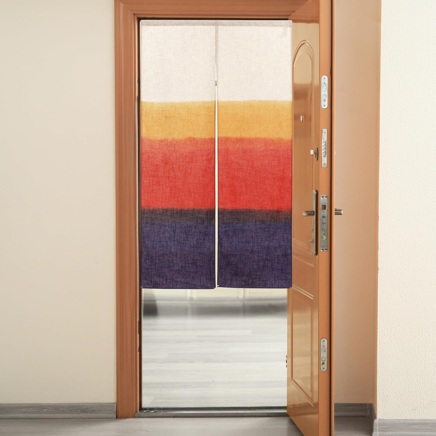 Japanese Noren Doorway Curtain - Crimson Twilight