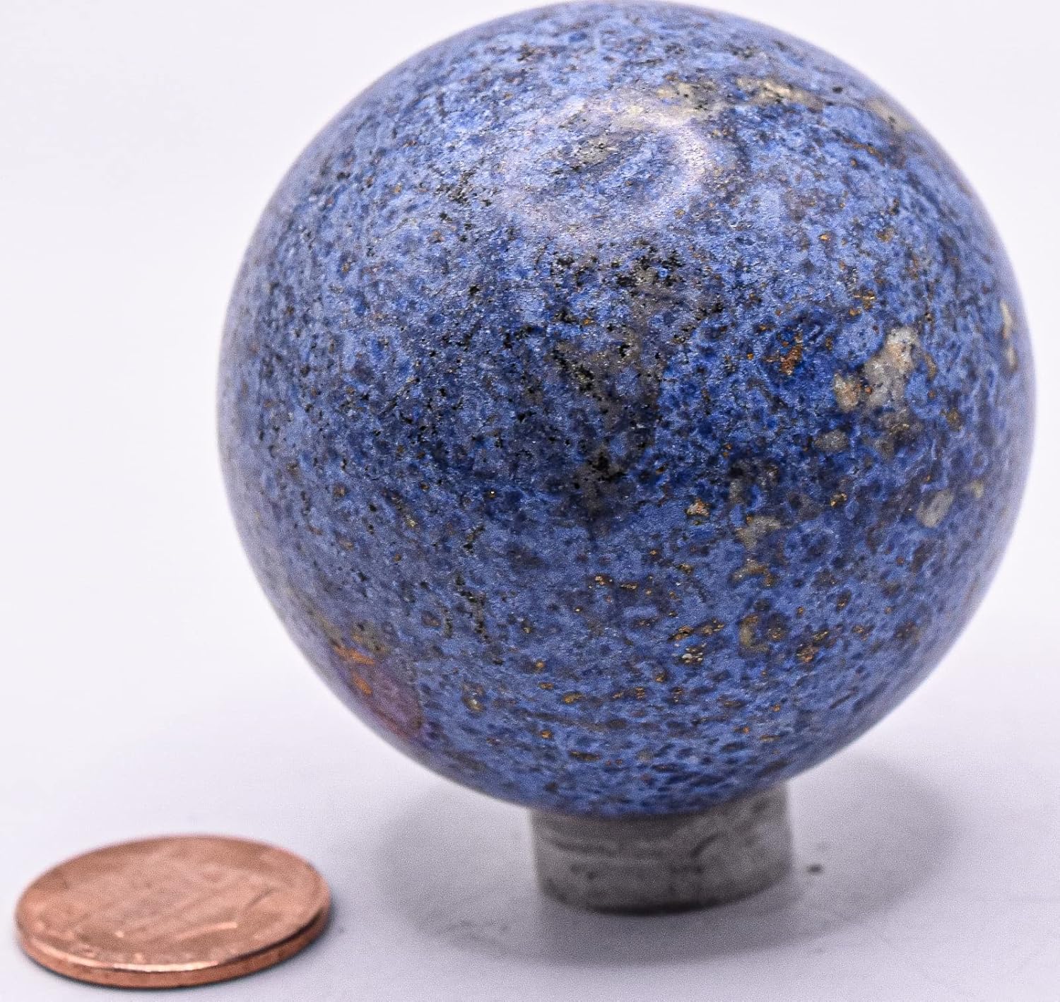 165g Deep Blue Dumortierite Sphere with Stand