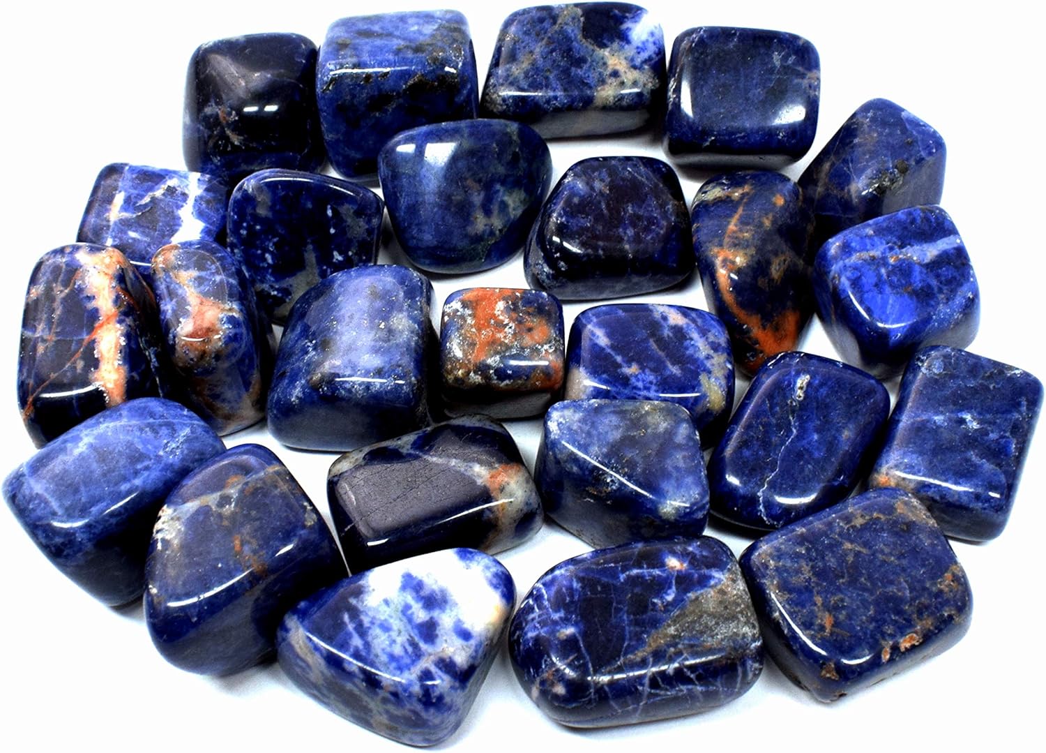 Natural Blue Sodalite Tumbled Stones 5PCS from South Africa