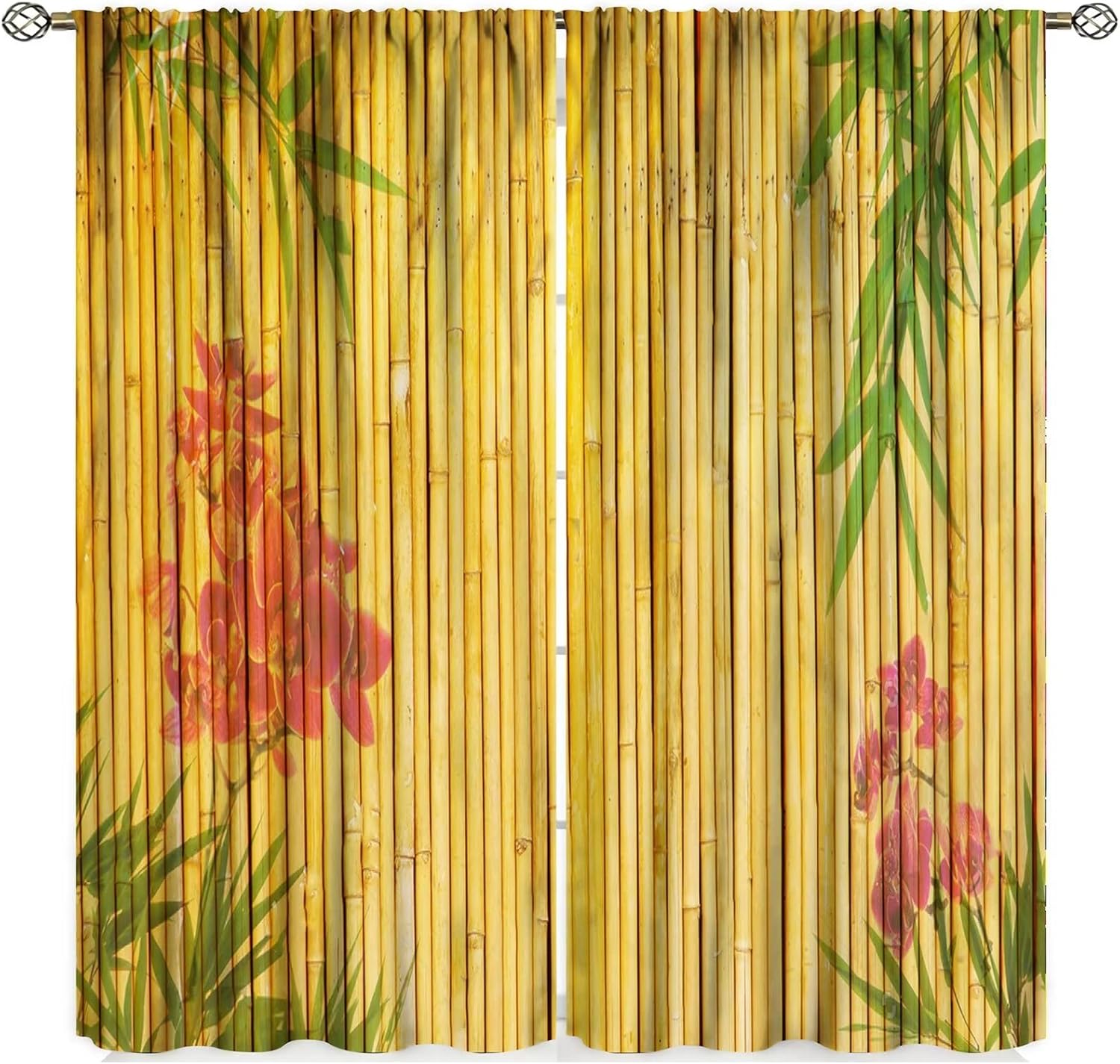 Bamboo Curtains 2 Panel Set 52 X 84