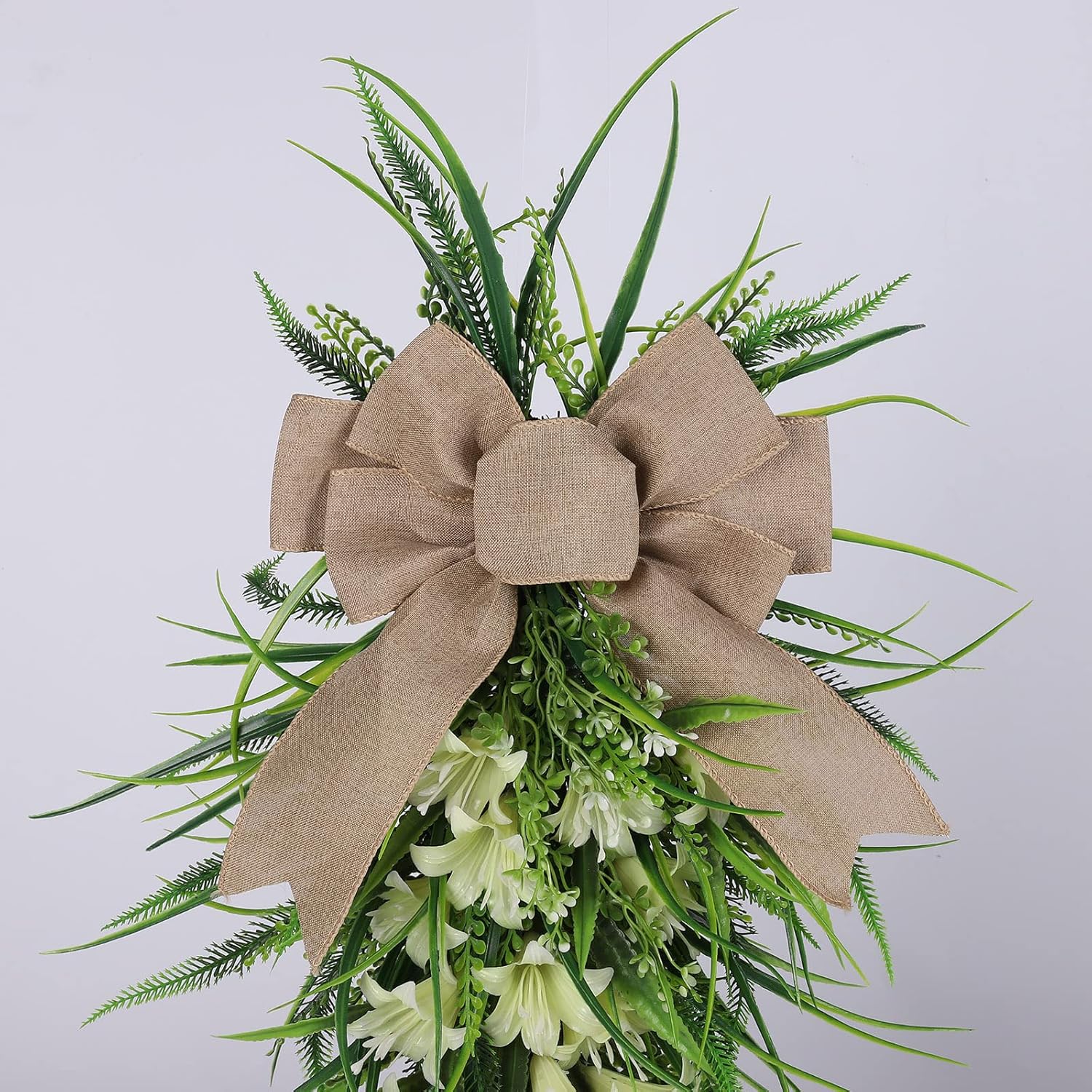 Ochine Teardrop Swag Wreath for Front Door