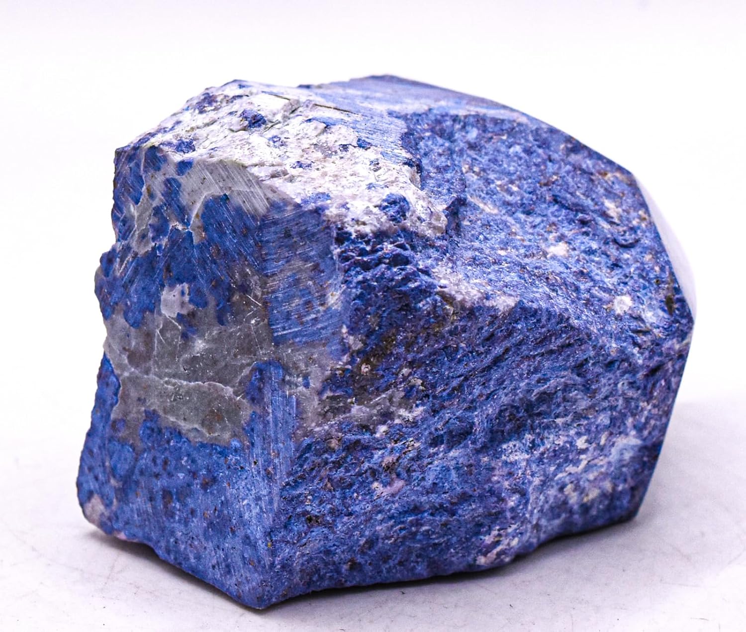 29 Inch Rich Blue Dumortierite with Quartz Carved Point Collectible Gemstone