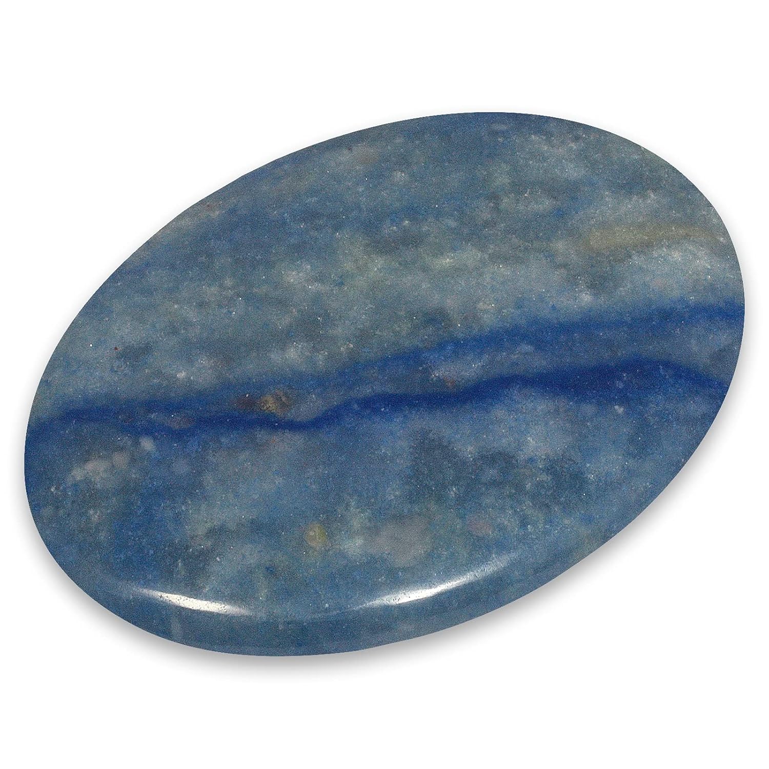 CrystalAge Blue Quartz Palm Stone 70x50mm