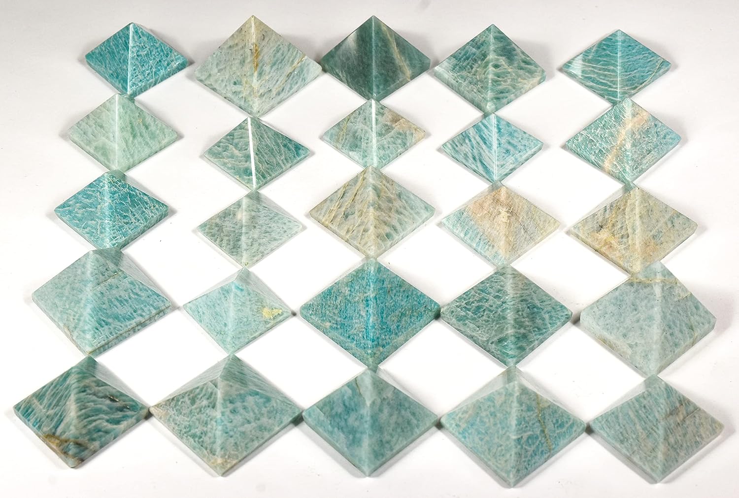 HQRP Blue Green Amazonite Pyramid Gemstone