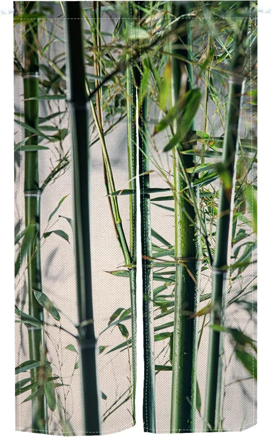 Leowefowa Bamboo Forest Doorway Curtain Panel