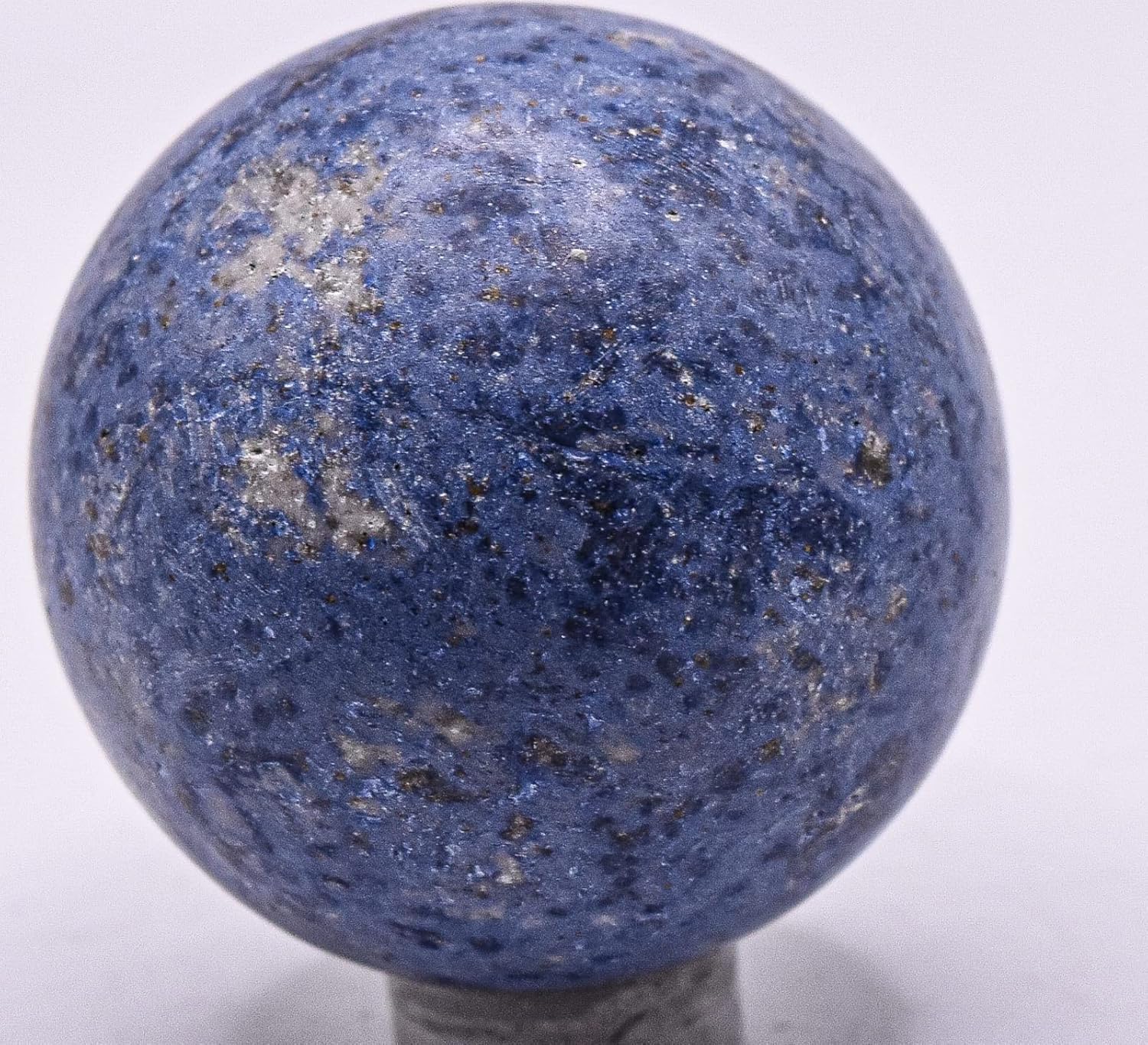 43mm Rich Blue Dumortierite Decor Sphere with Stand - Peru