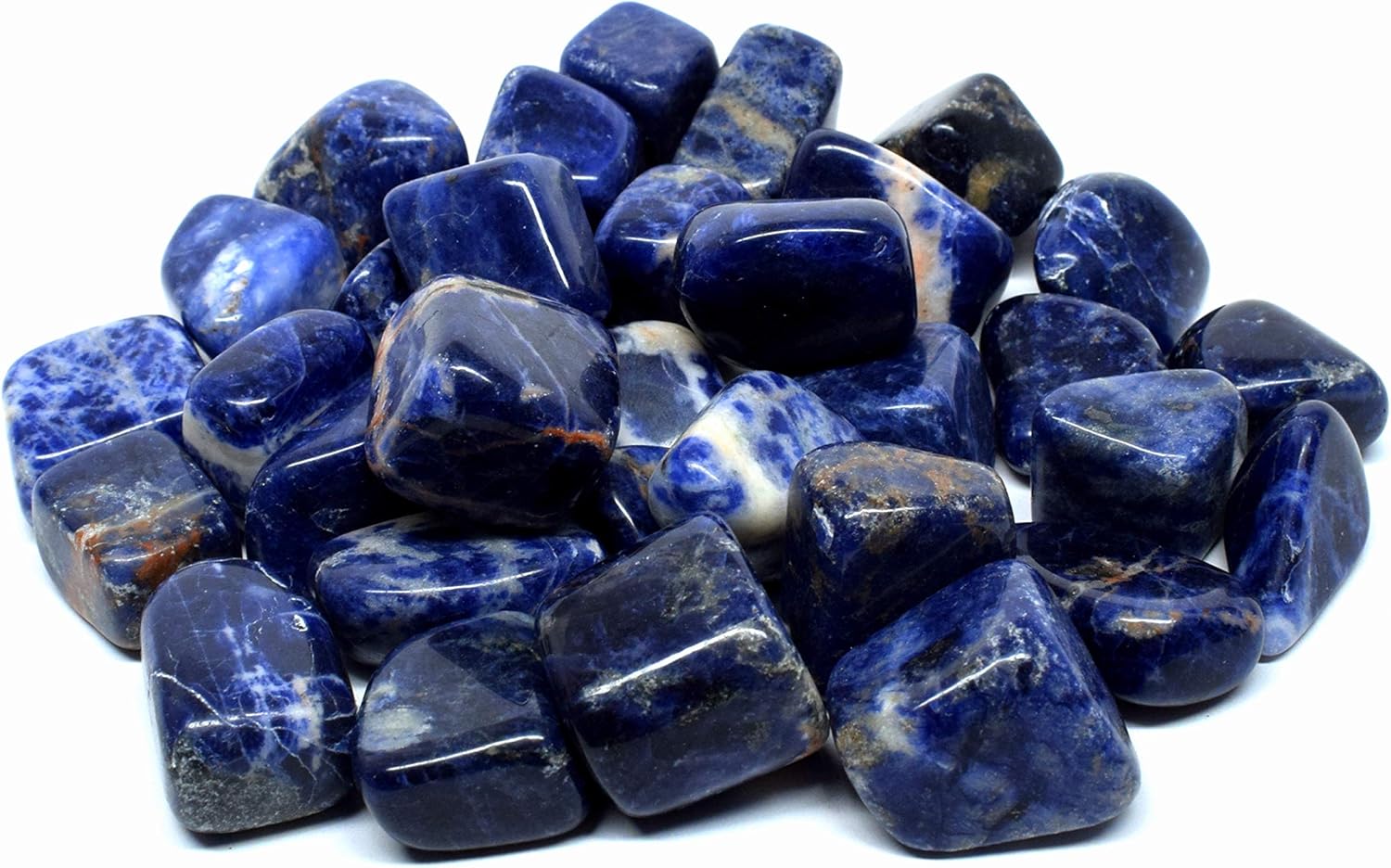 Natural Blue Sodalite Tumbled Stones 5PCS from South Africa