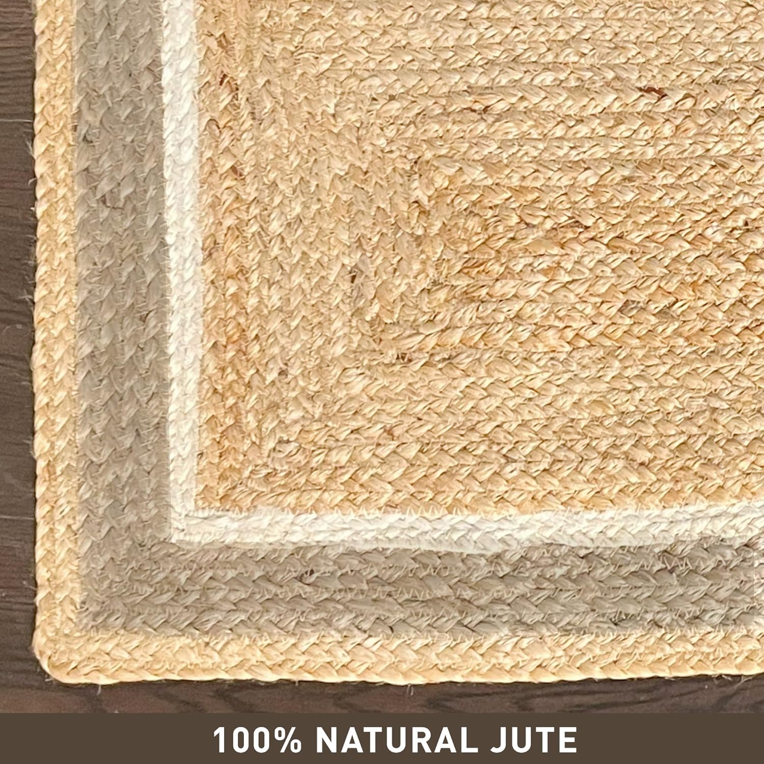 Chardin Home Hand Woven Jute Braided Rug 17x29 Inch Reversible Doormat