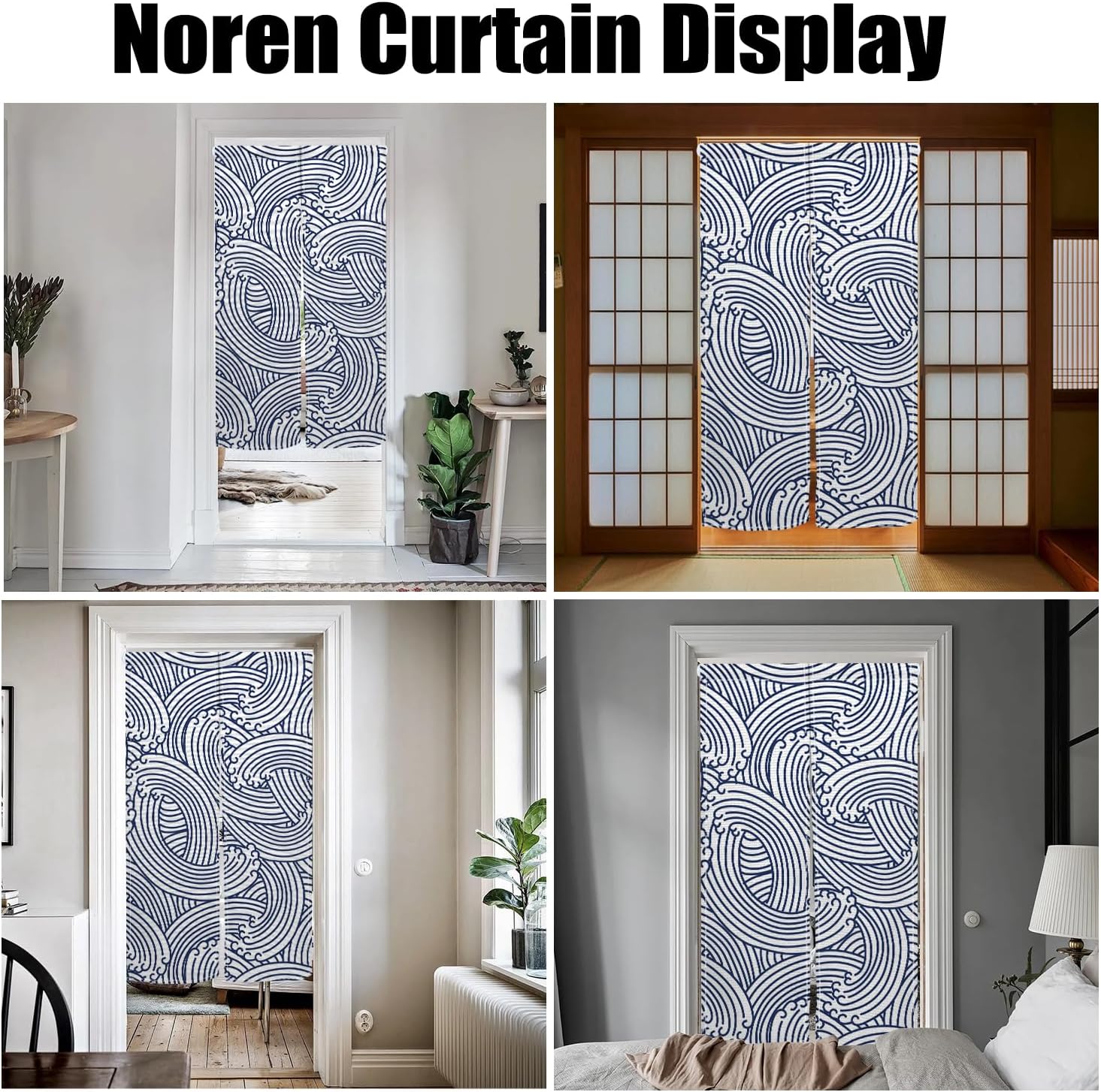 Japanese Style Noren Door Curtain Pink 34x60 Inch