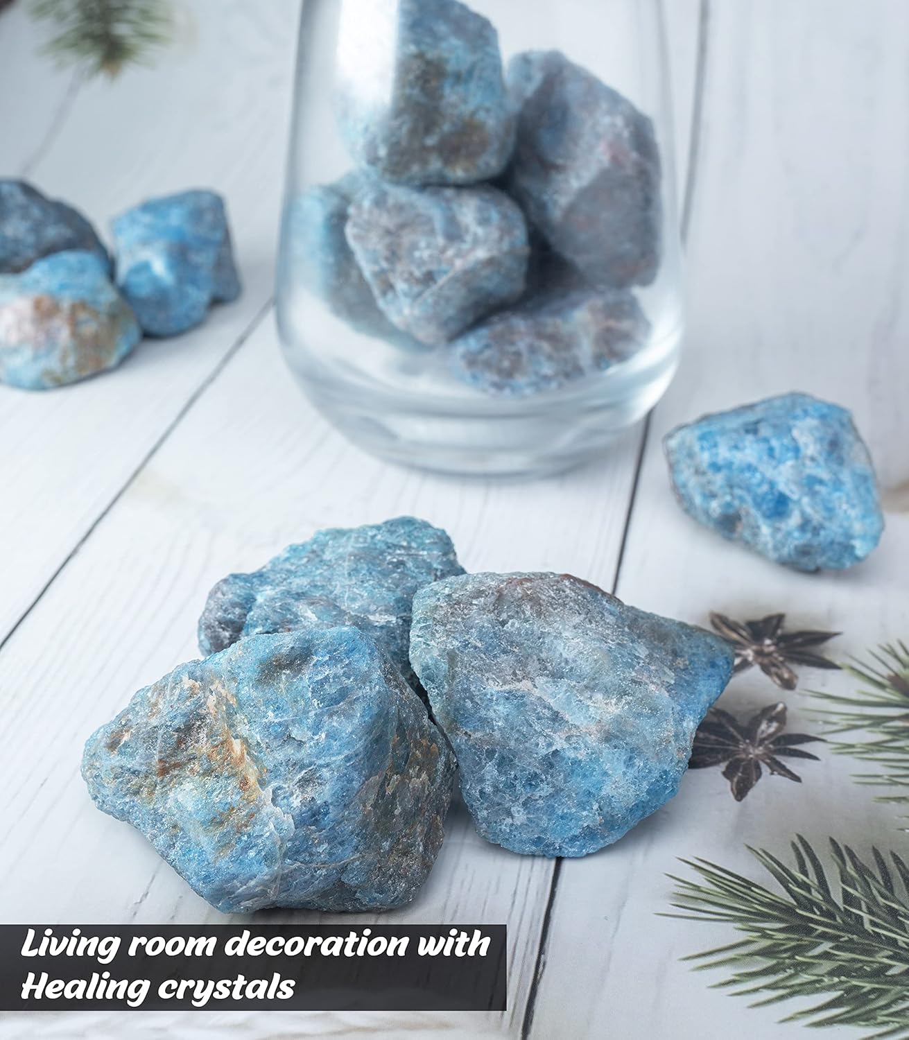Blue Apatite Rough Gemstones 1 lb for Jewelry and Healing