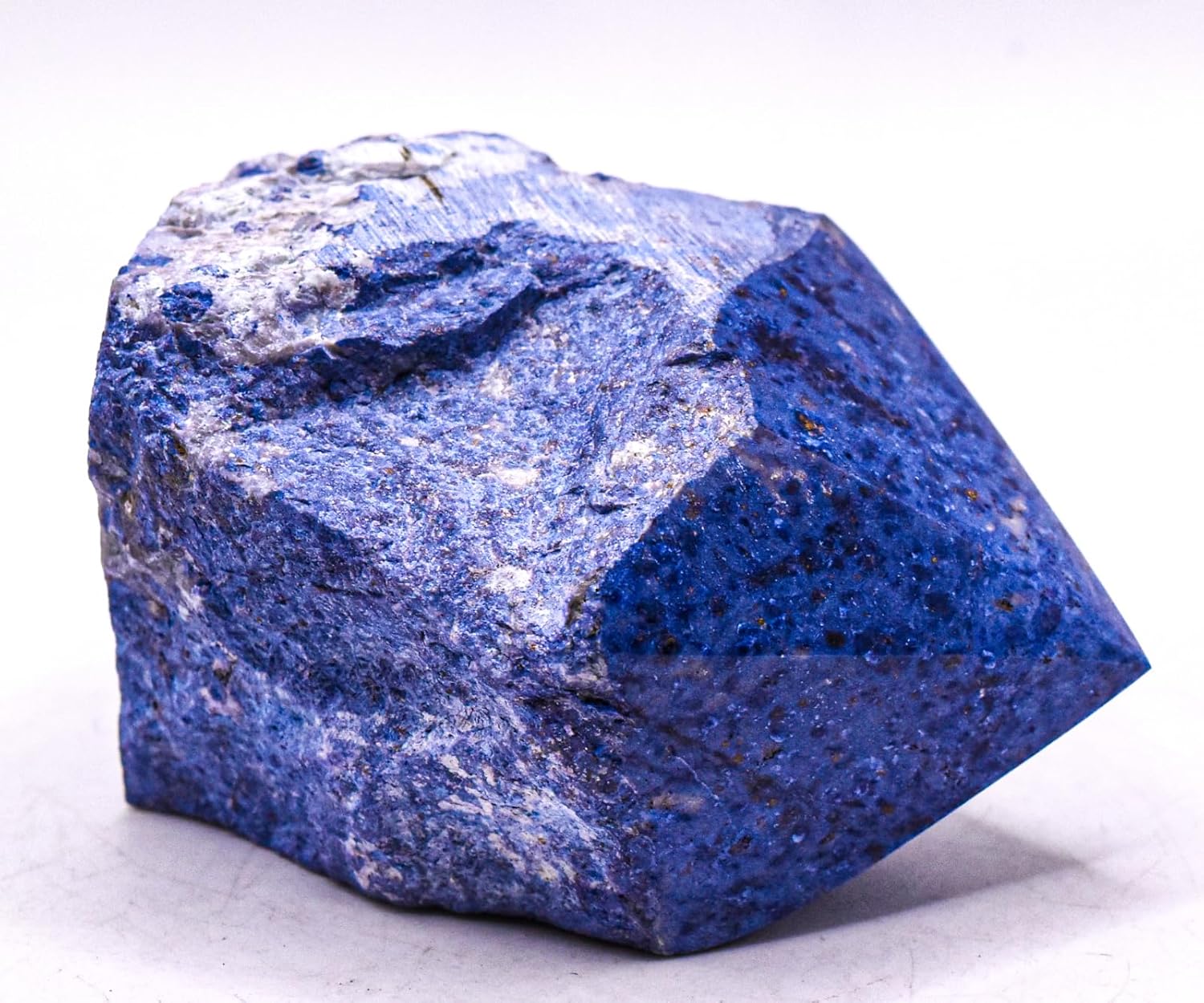 29 Inch Rich Blue Dumortierite with Quartz Carved Point Collectible Gemstone