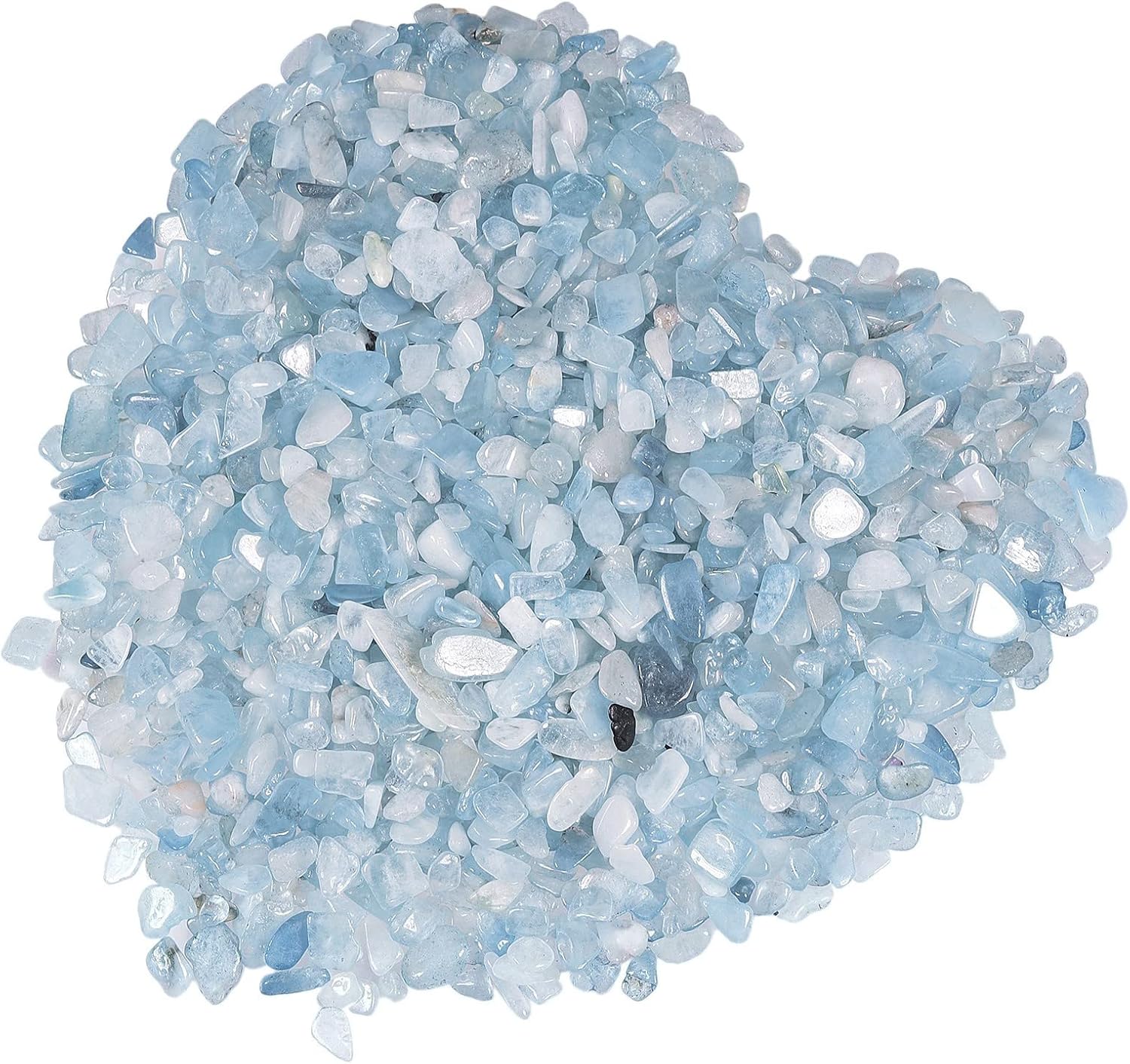 Blue Aquamarine Tumbled Stones for Healing and Decor