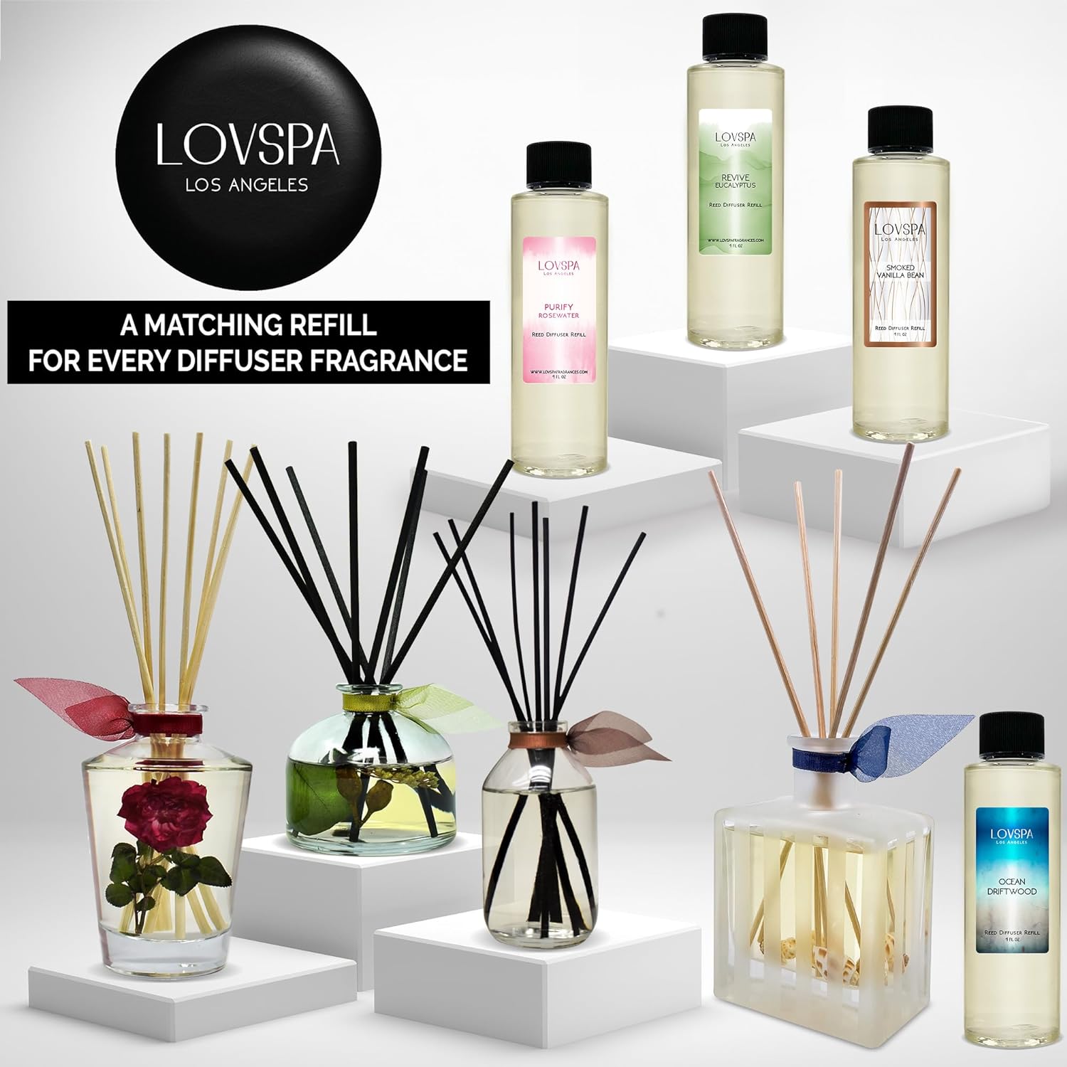 LOVSPA Santal Sandalwood Reed Diffuser Oil Refill 4oz