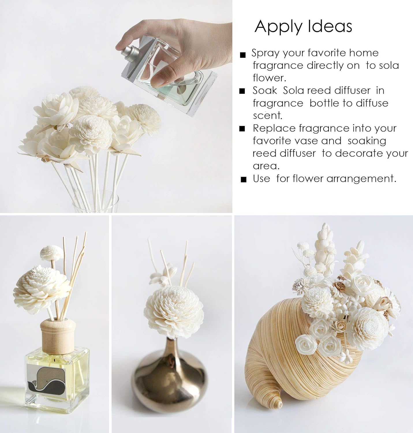 DIY Sola Flower Diffuser Set with Reed Sticks
