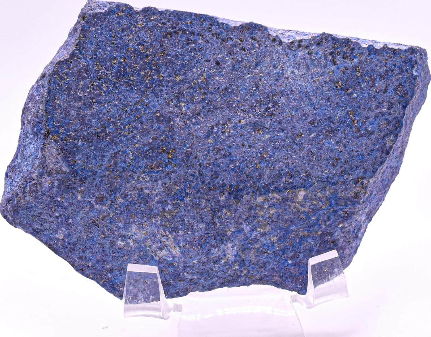 38 Inch Blue Dumortierite Carved Slab Natural Stone Decor