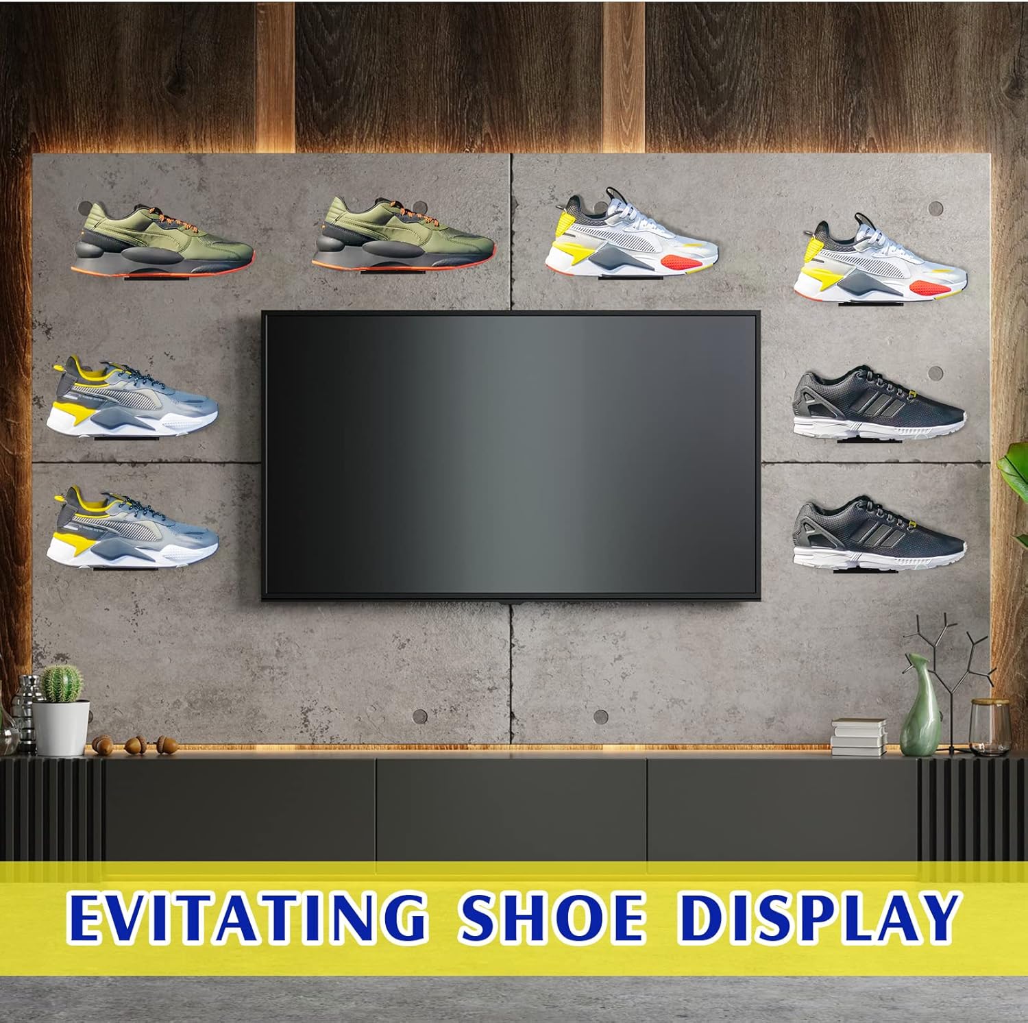 Treela 30 Pack Floating Shoe Display Shelf for Closet