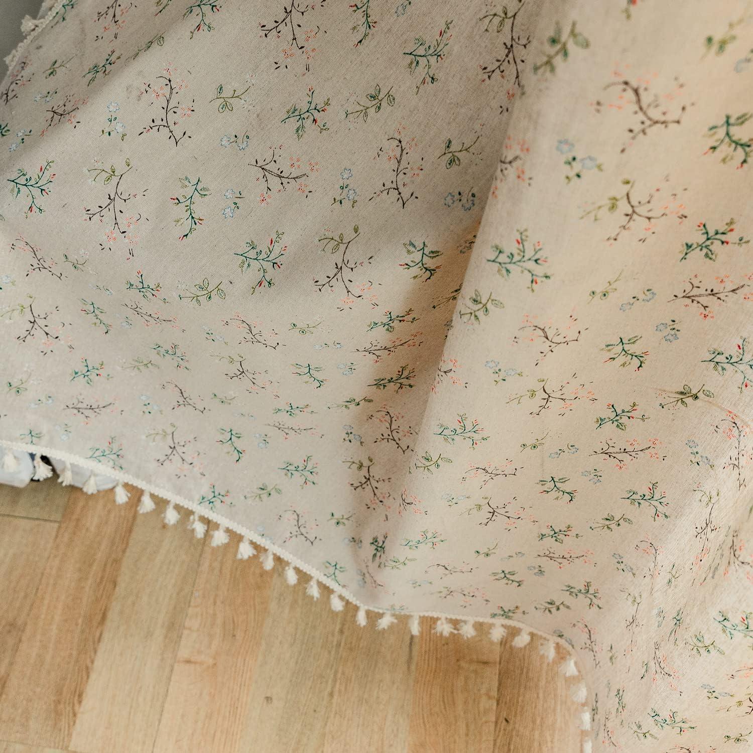 Floral Boho Curtains 59 x 87 Cotton Blend Panel