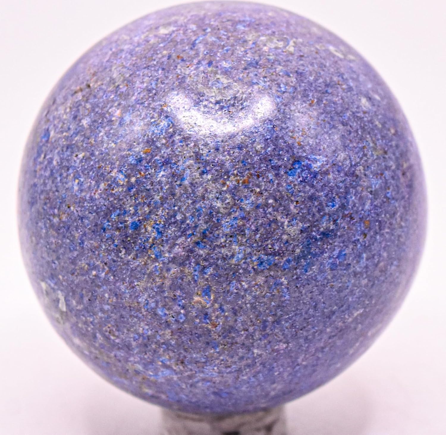 49mm Blue Dumortierite Sphere with Stand - Peru Crystal Collectible