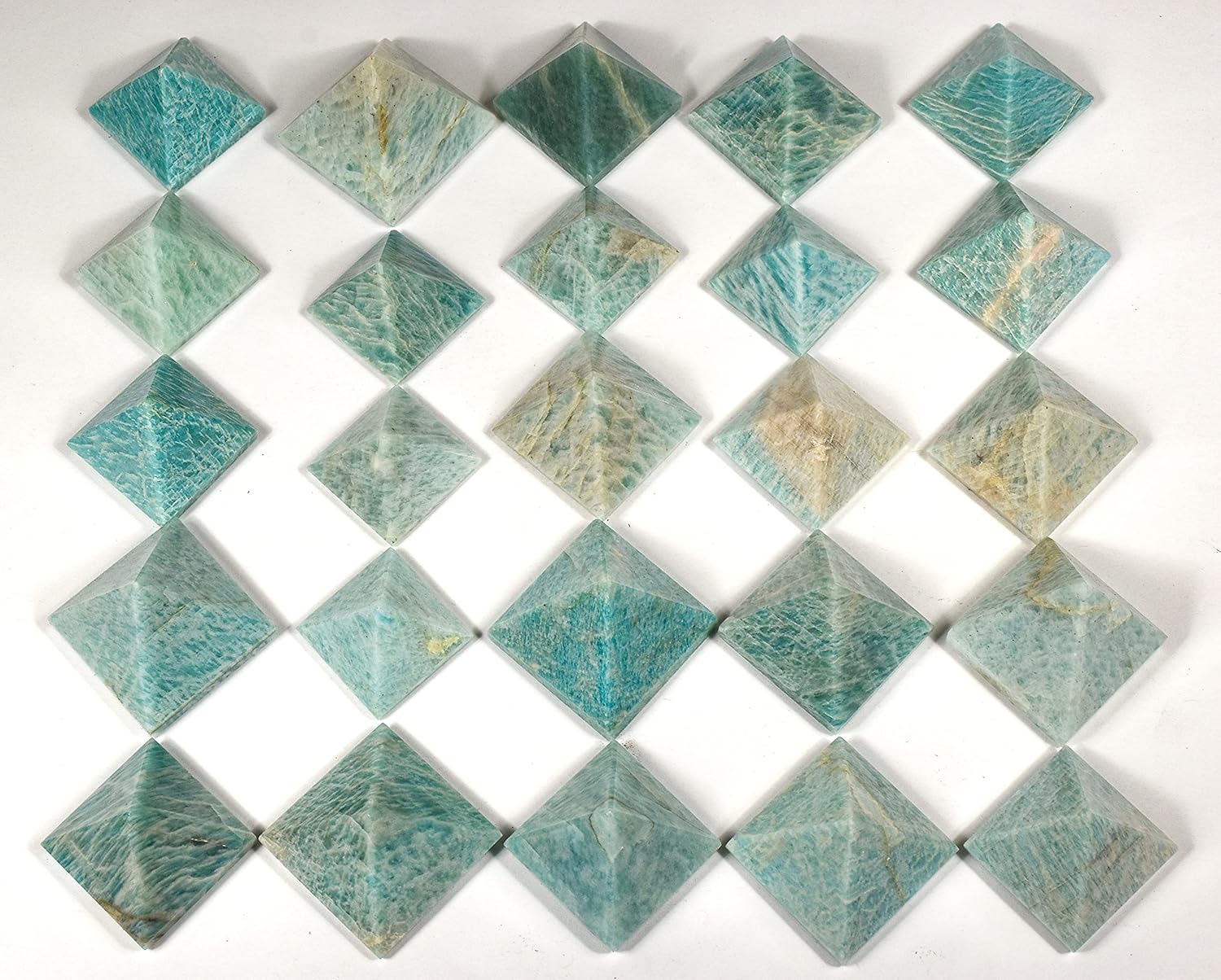 HQRP Blue Green Amazonite Pyramid Gemstone