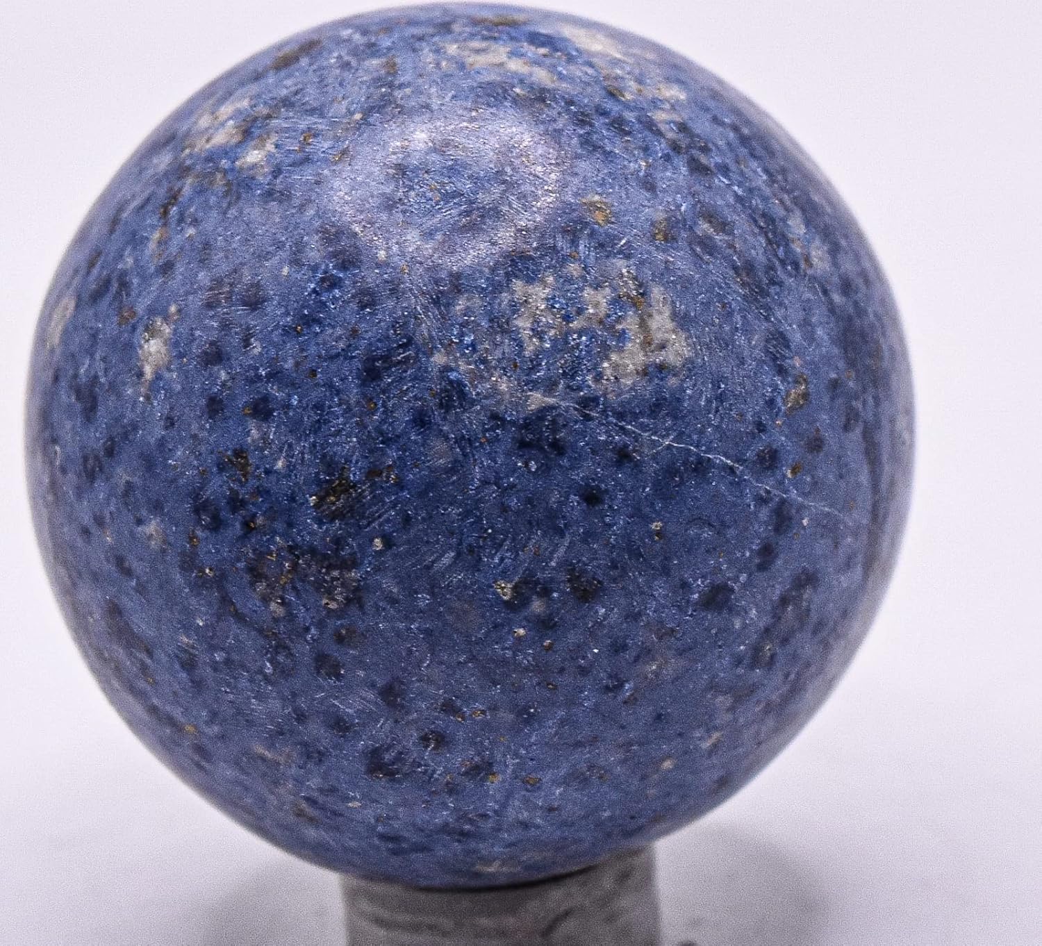 43mm Rich Blue Dumortierite Decor Sphere with Stand - Peru