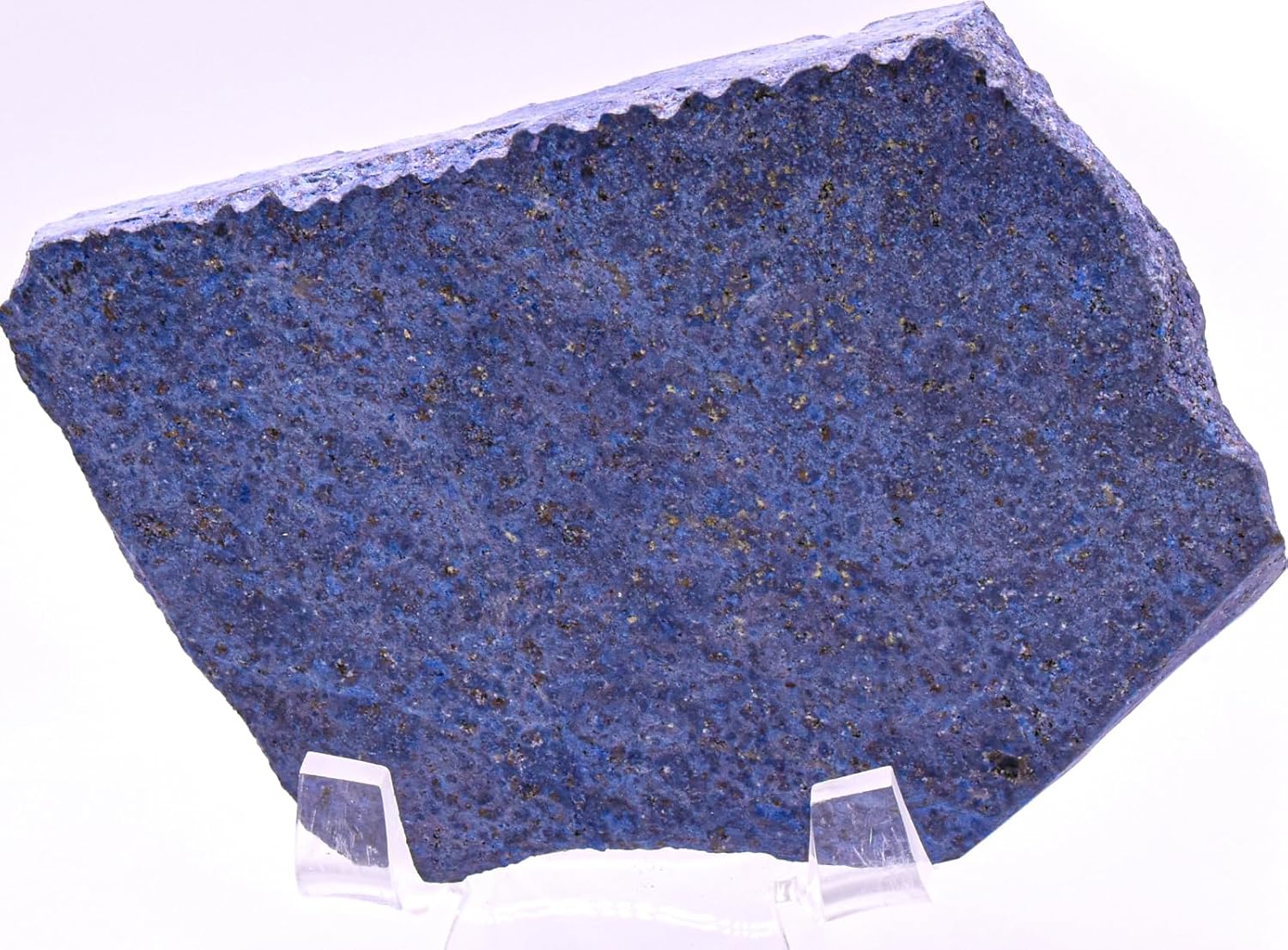 38 Inch Blue Dumortierite Carved Slab Natural Stone Decor