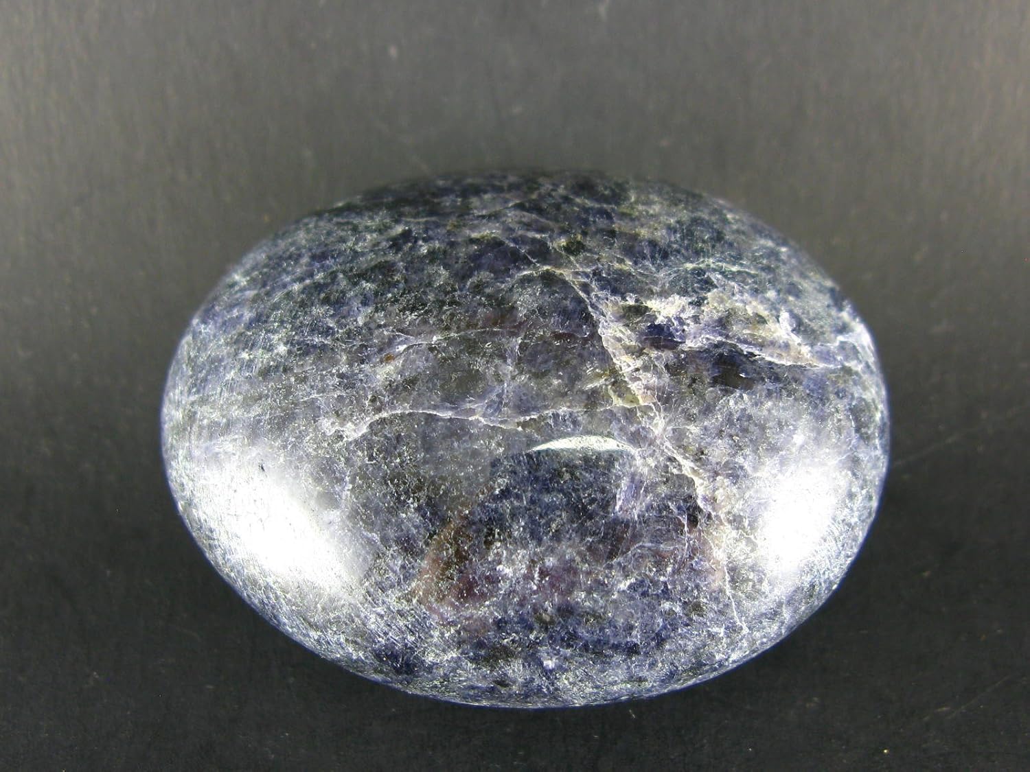 Blue Iolite Tumbled Stone From Tanzania 22 Inch