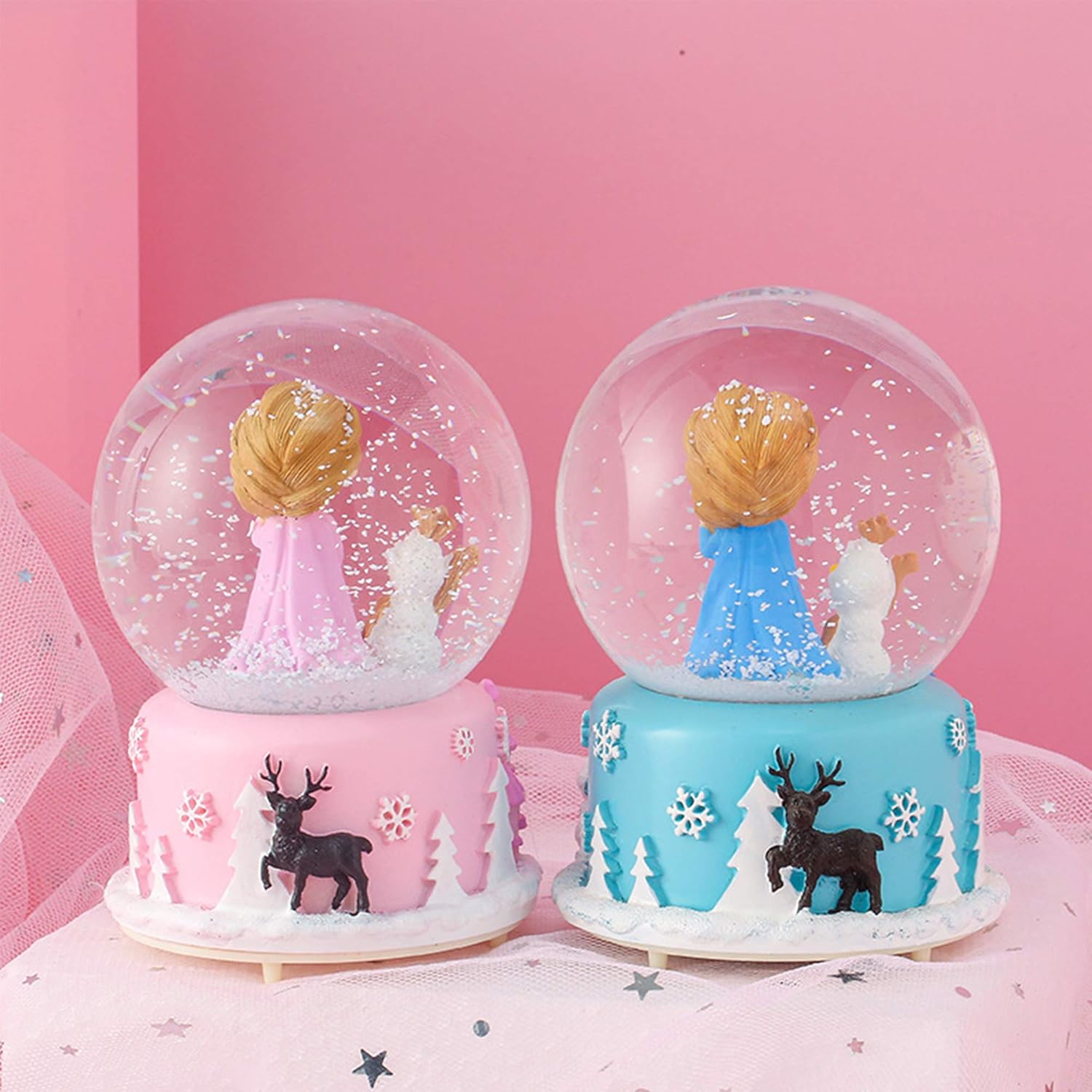 VECU Snow Globe for Kids with Music and Lights