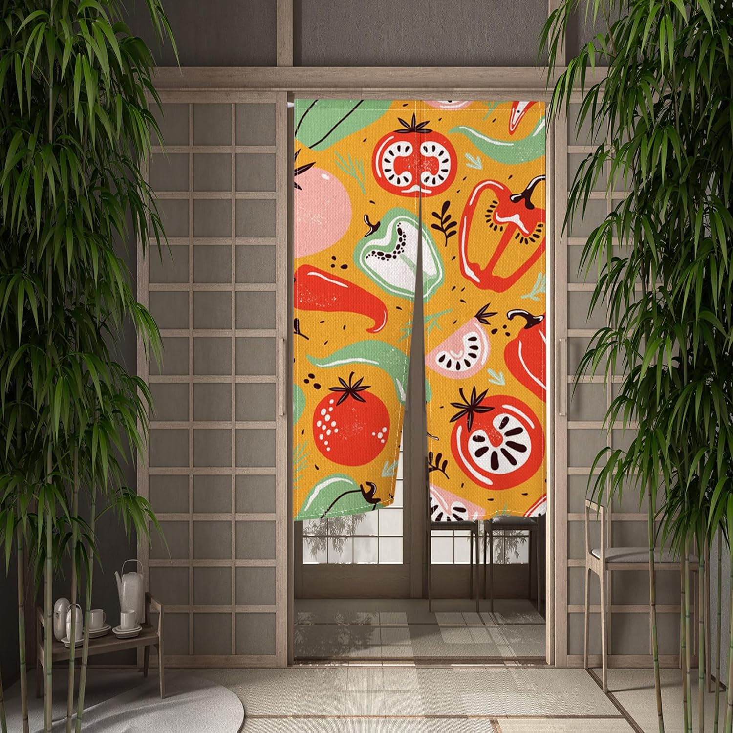 Leowefowa Japanese Noren Door Curtain 34x60 Inches