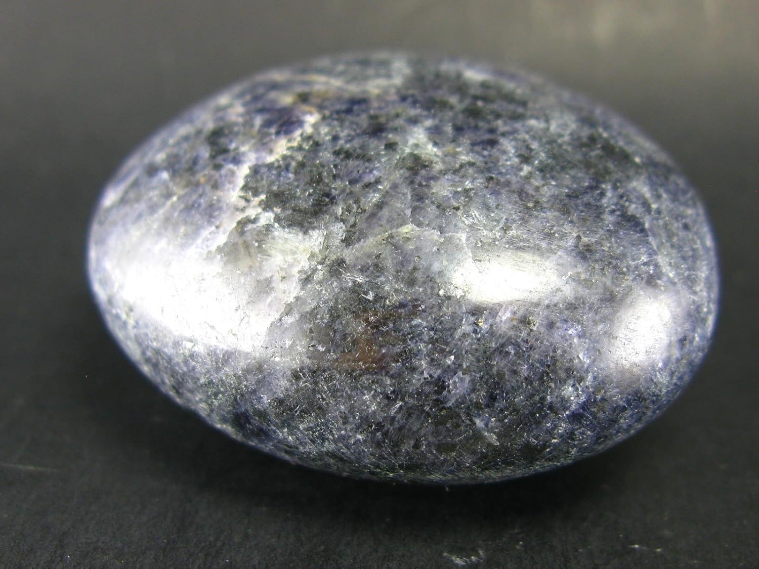 Blue Iolite Tumbled Stone From Tanzania 22 Inch