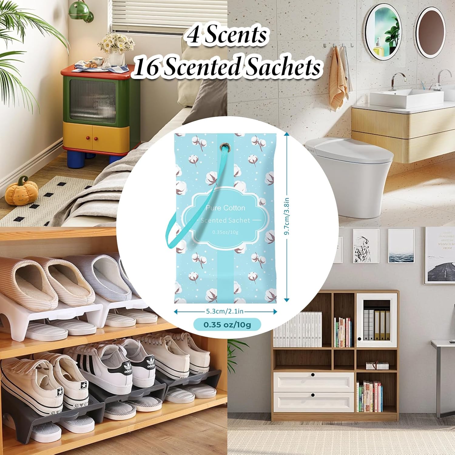 SCENTORINI Home Fragrance Sachets Pack of 16
