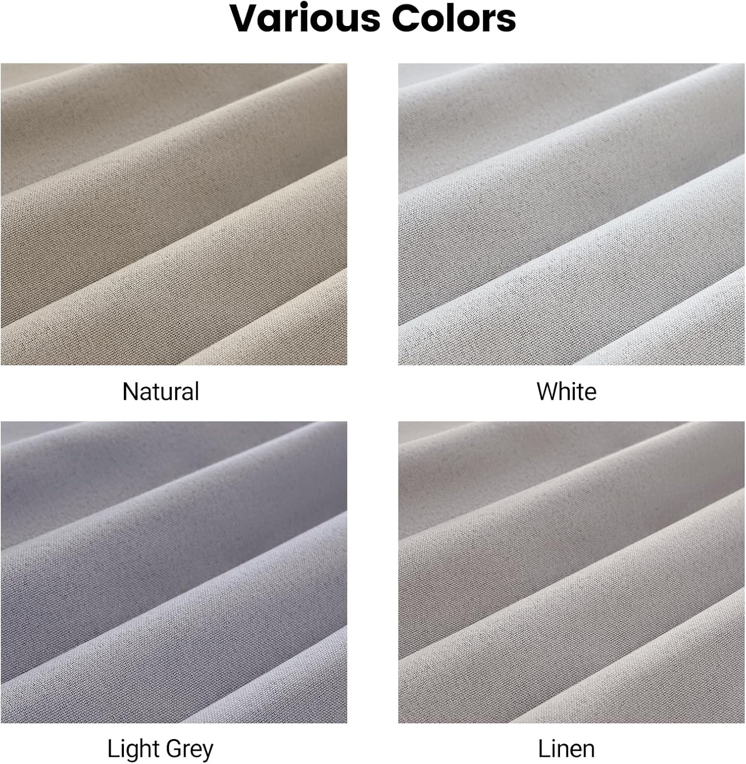 Light Grey Blackout Pinch Pleated Linen Curtains 2 Panels Set 90 Inches