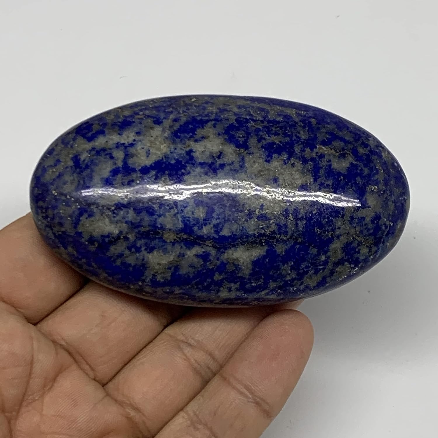 1392g Natural Blue Lapis Lazuli Palm Stone from Afghanistan