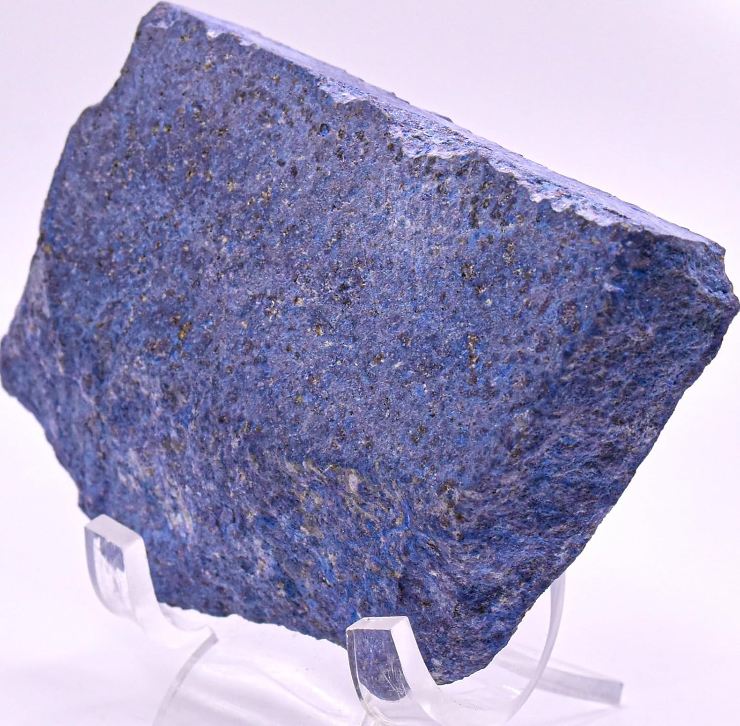 38 Inch Blue Dumortierite Carved Slab Natural Stone Decor