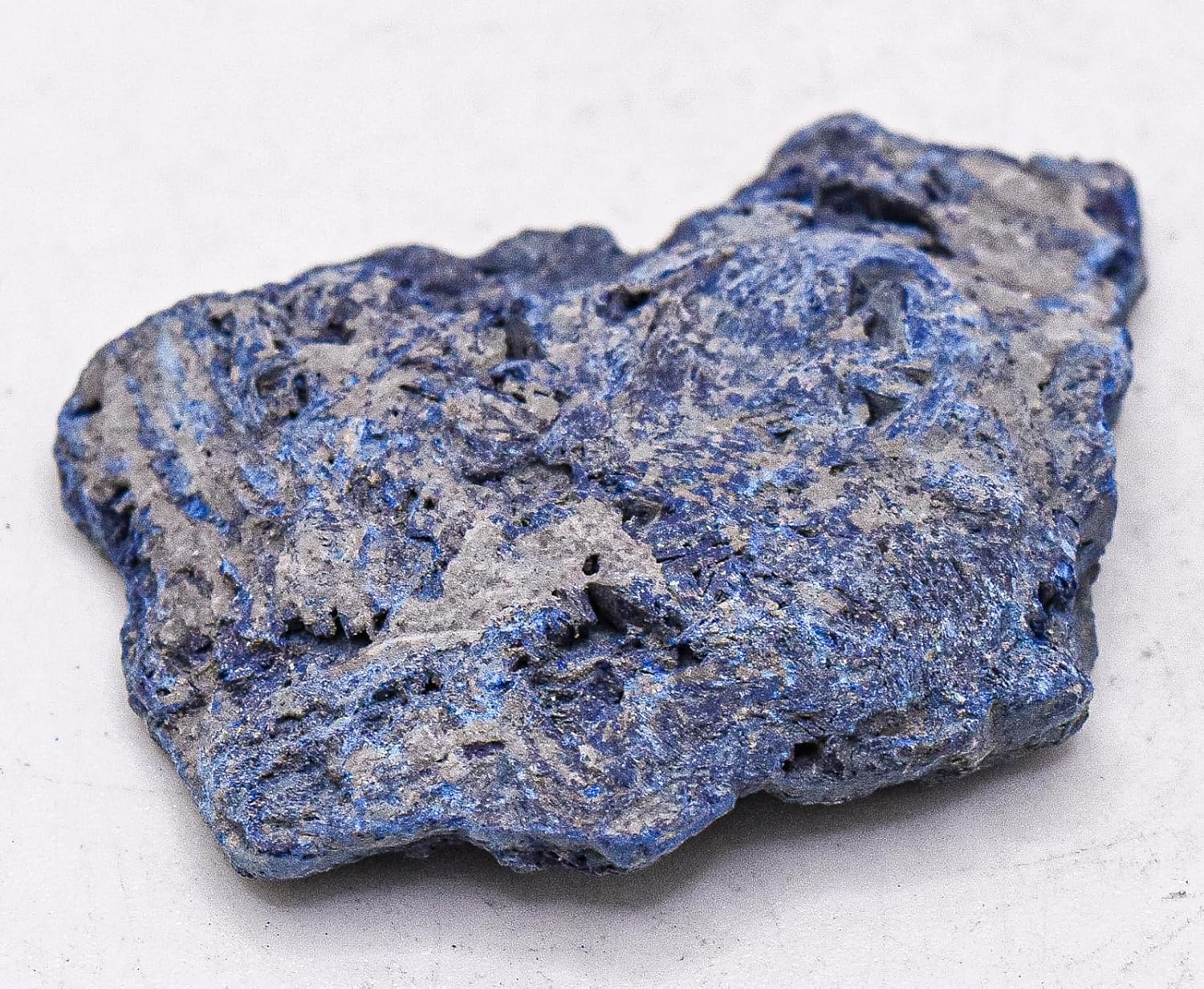 60ct 38mm Blue Azurite with Malachite Inclusions Rough Slice Natural Gemstone